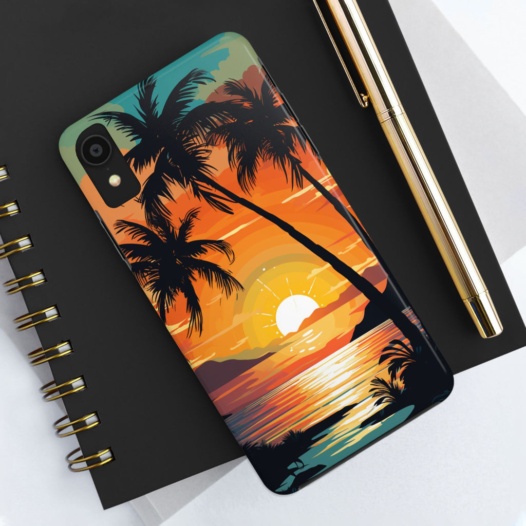 Palm Trees and Sunsets Tough iPhone Cases