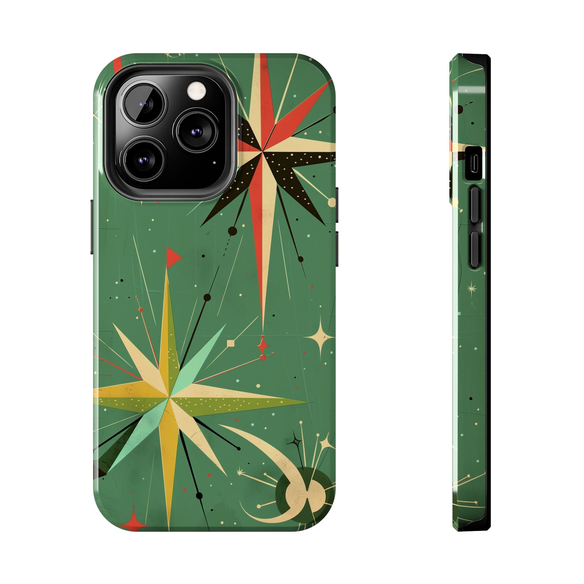 Mid Century Modern Star Design Phone Case, Earth Tone Colors, Retro Style Smartphone Cover, Vintage Phone Case, iPhone 14 Case, Apple iPhone