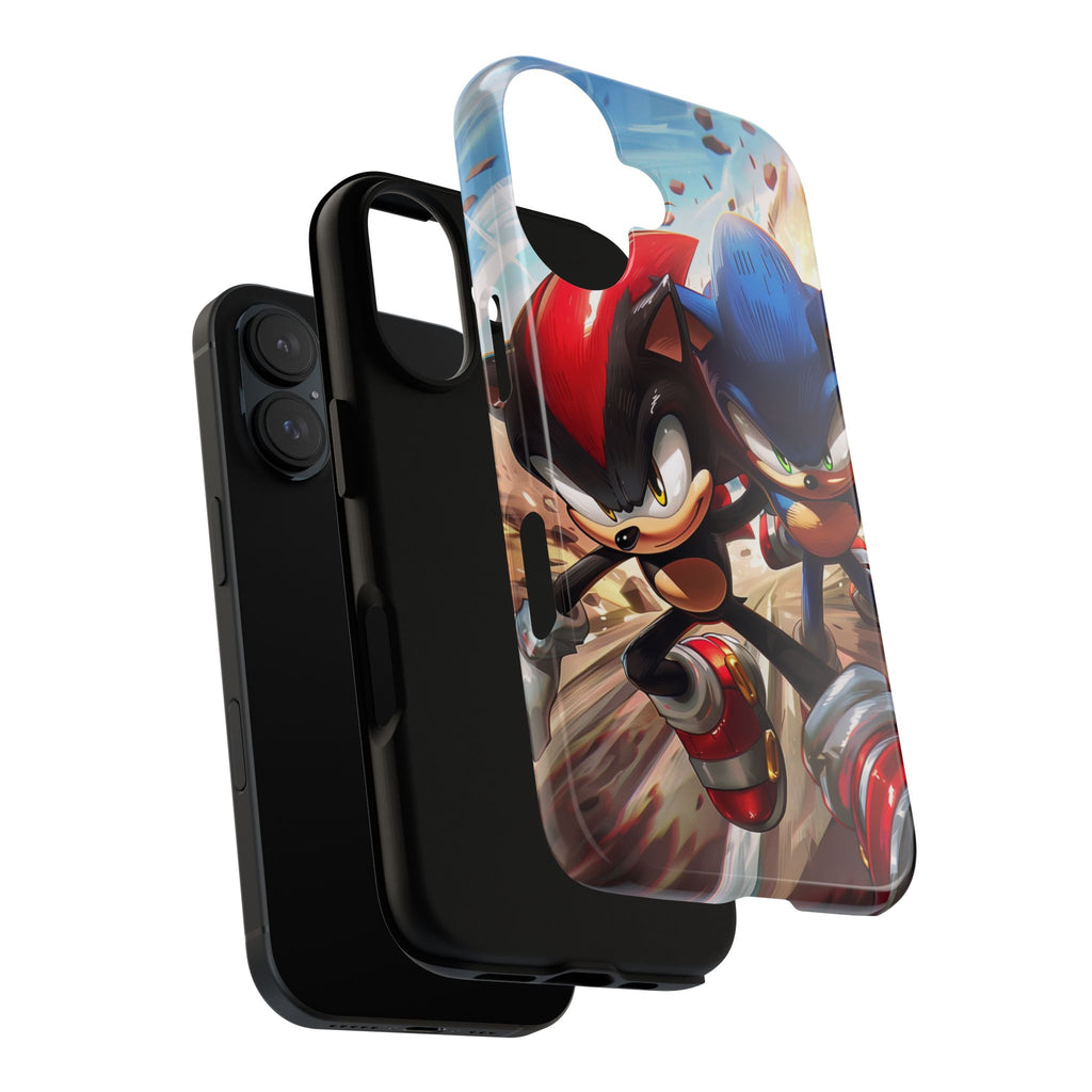 Sonic and Shadow Phone Case, Sonic and Shadow, Tough Android Case, Fun Video Game Phone Case, Retro Game Case, SEGA Video Game Android Case