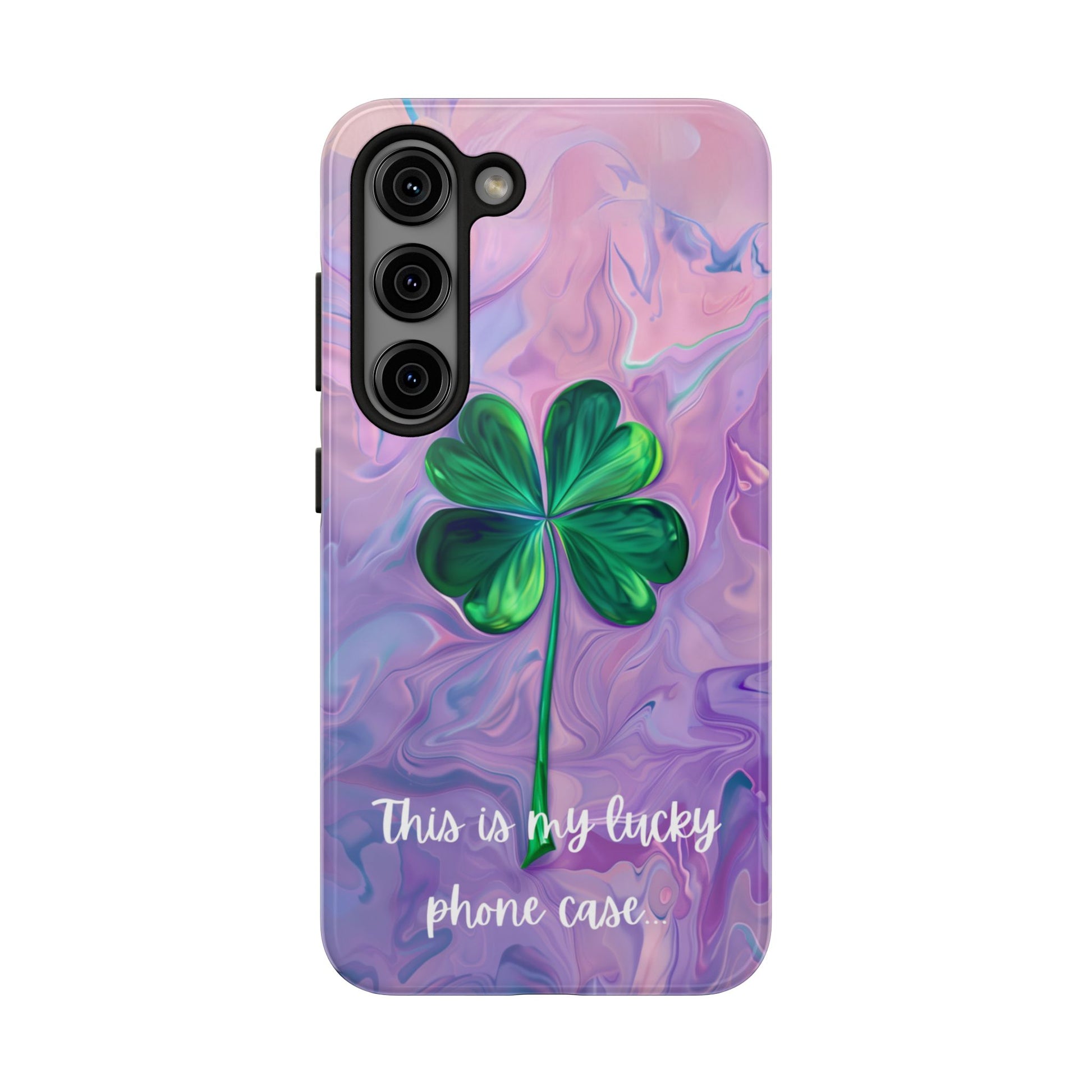 St Patrick's Day Lucky Phone Case Four Leaf Clover Durable Phone Case Good Luck Charm Protective iPhone 13 14 15 16 Pro Max Plus Galaxy