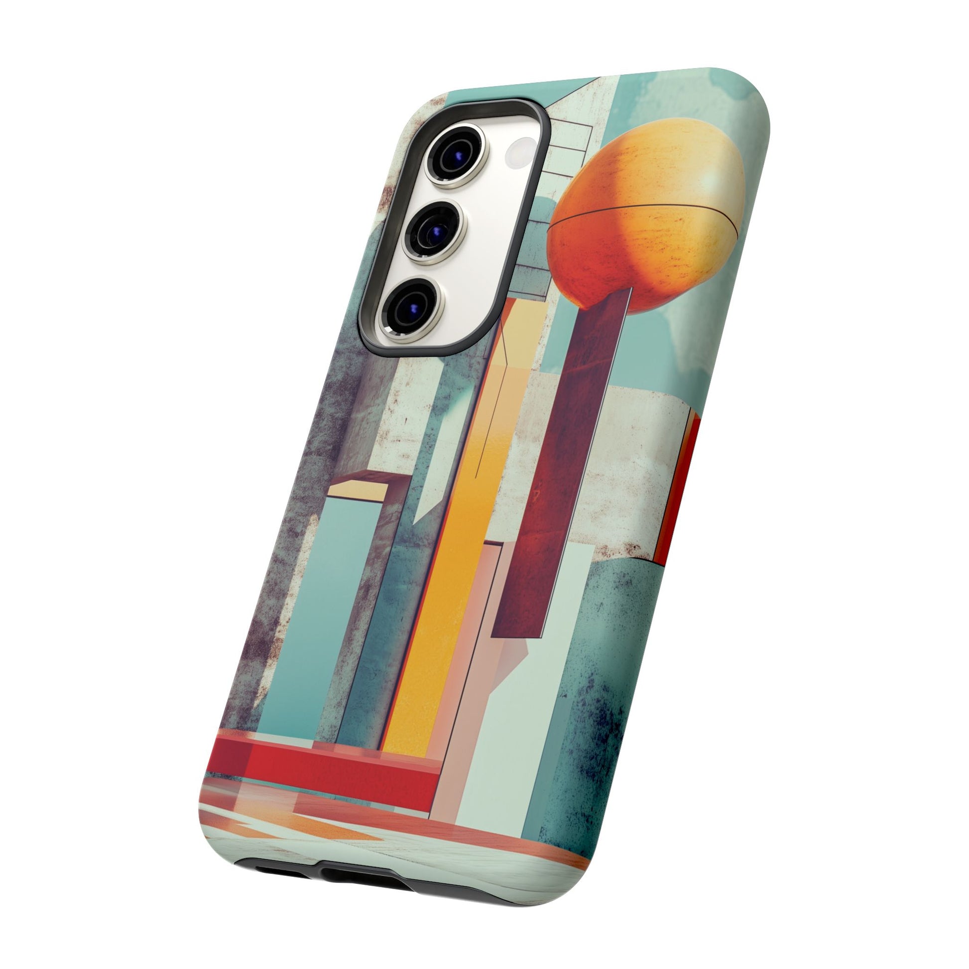 Future City Frank Lloyd Wright Tomorrow Land Usonian Phone Case Geometric Art Deco Marble Gold 13 14 15 16 iPhone Pro Max Galaxy Pixel