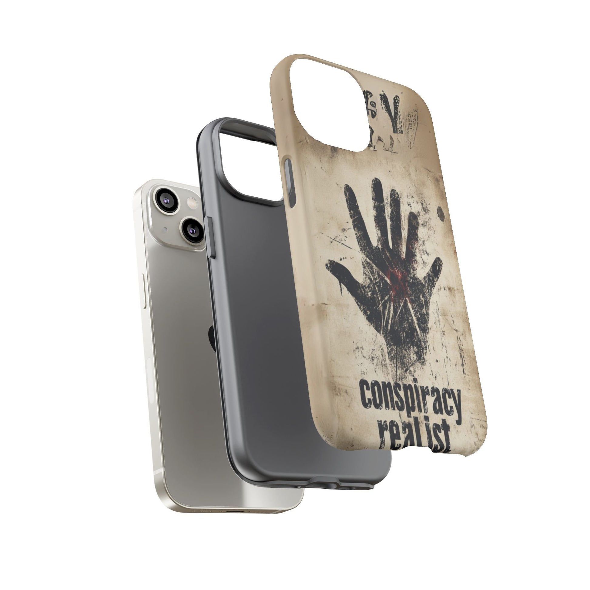 Conspiracy Theories Paranormal Mystery UFO X-Files Inspired Ghostly Hand Conspiracy Realist Cryptid iPhone 13 14 15 16 Pro Max Galaxy Pixel