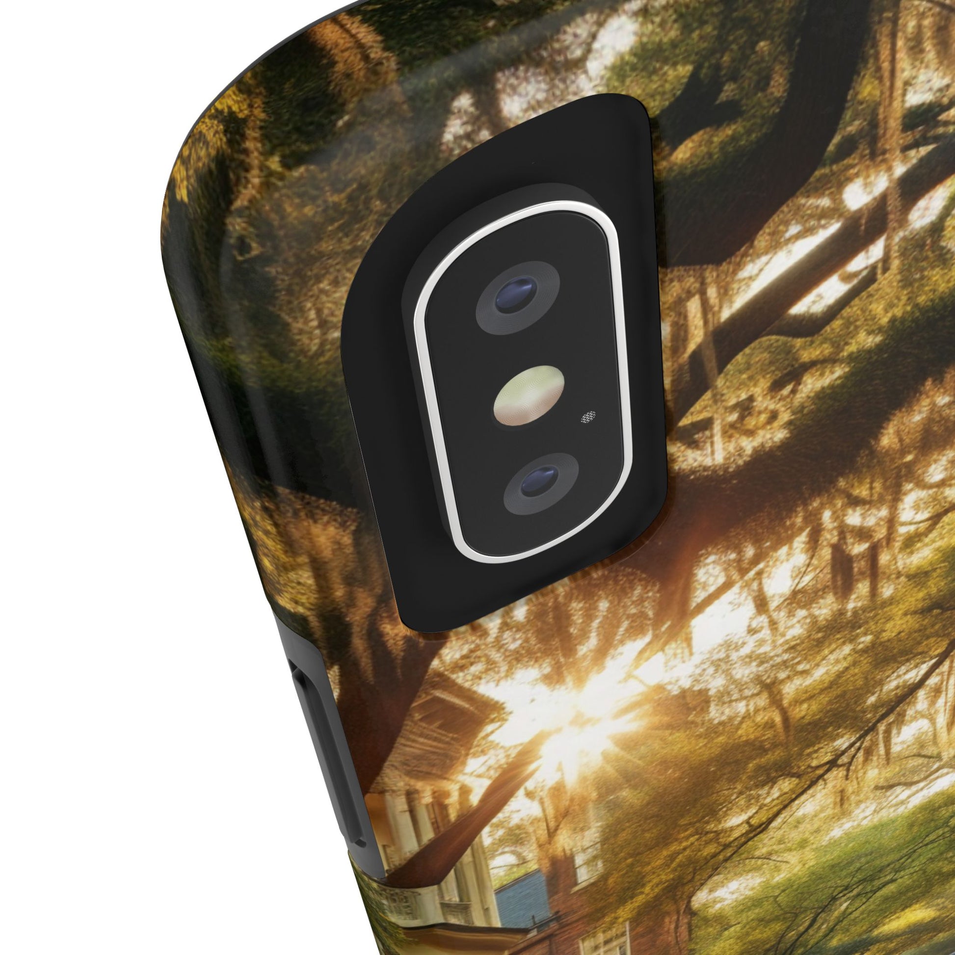 Historic Savannah Georgia Street Scene Phone Case - Unique Protective Cover for iPhone Models, Perfect Souvenir or Gift