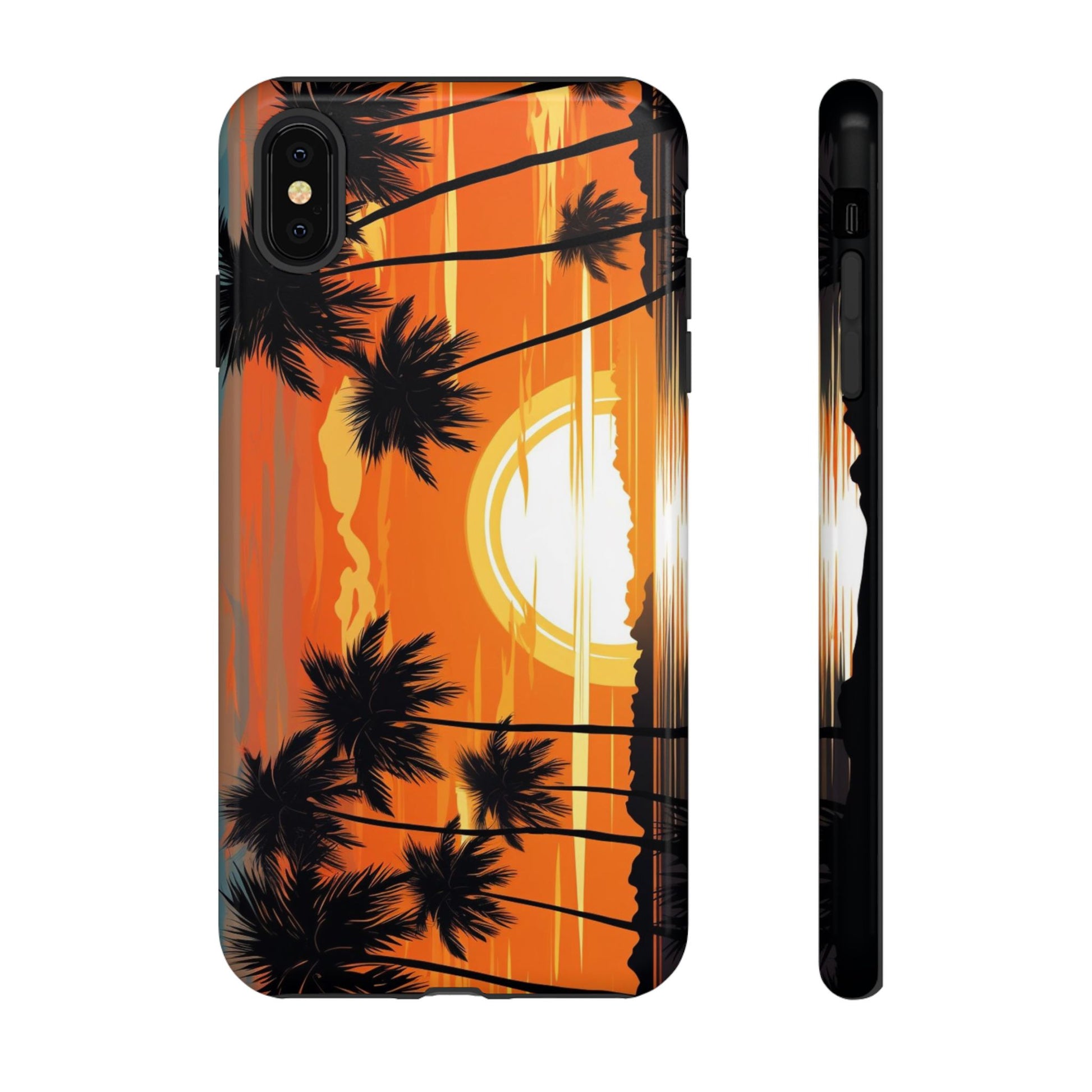 Sunset Palm Trees Tough Phone Cases for iPhone and Android