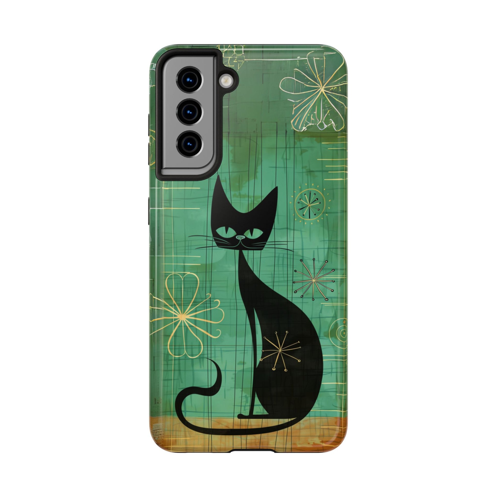Mid-Century Modern Phone Case-Case, Mid Mod iPhone Case, Atomic Cats iPhone Case, Retro Chic Smartphone Cover, Unique Phone Case