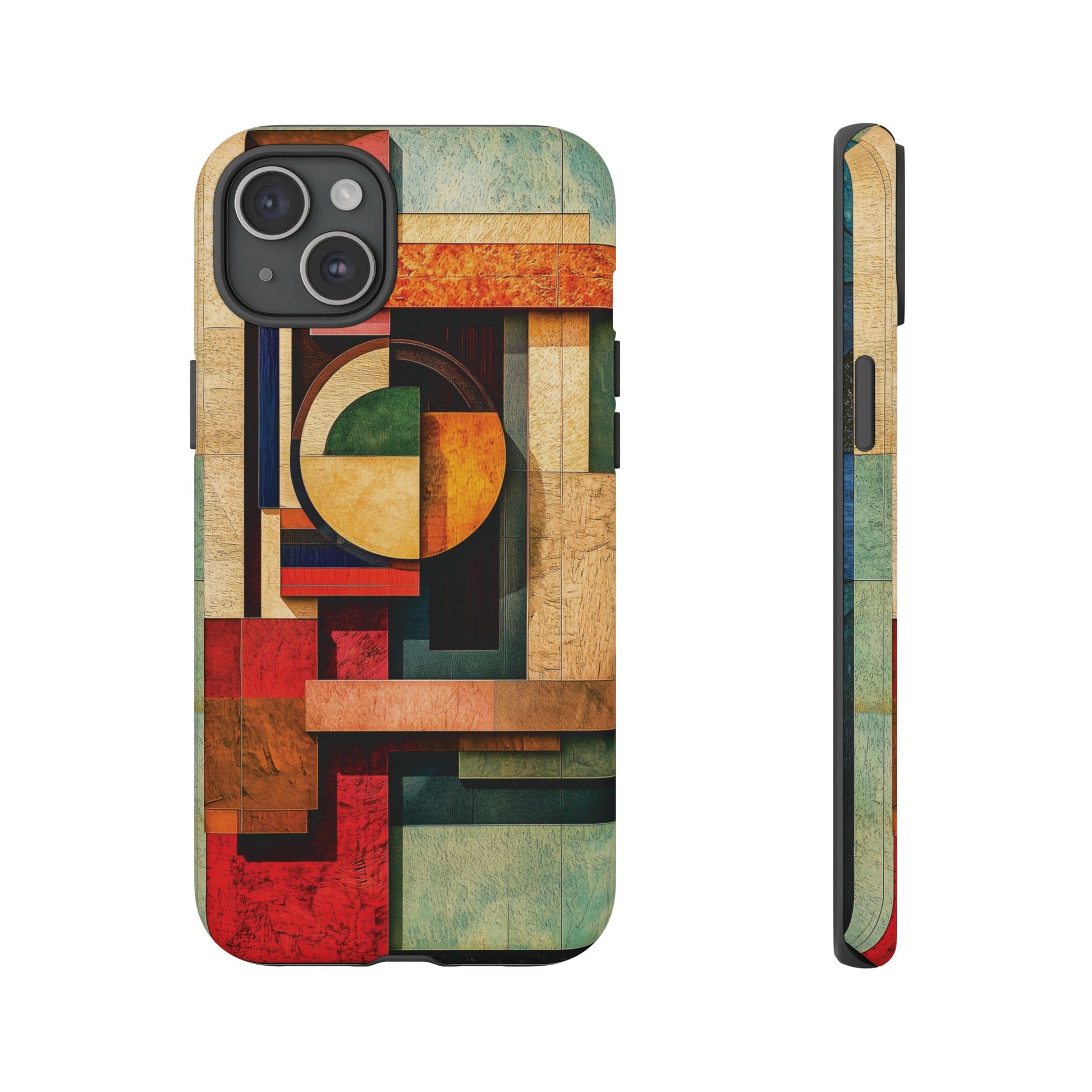 Tan Prairie Style Frank Lloyd Wright Usonian Phone Case Geometric Stained Glass Art Deco Marble Gold 13 14 15 16 iPhone Pro Max Galaxy Pixel