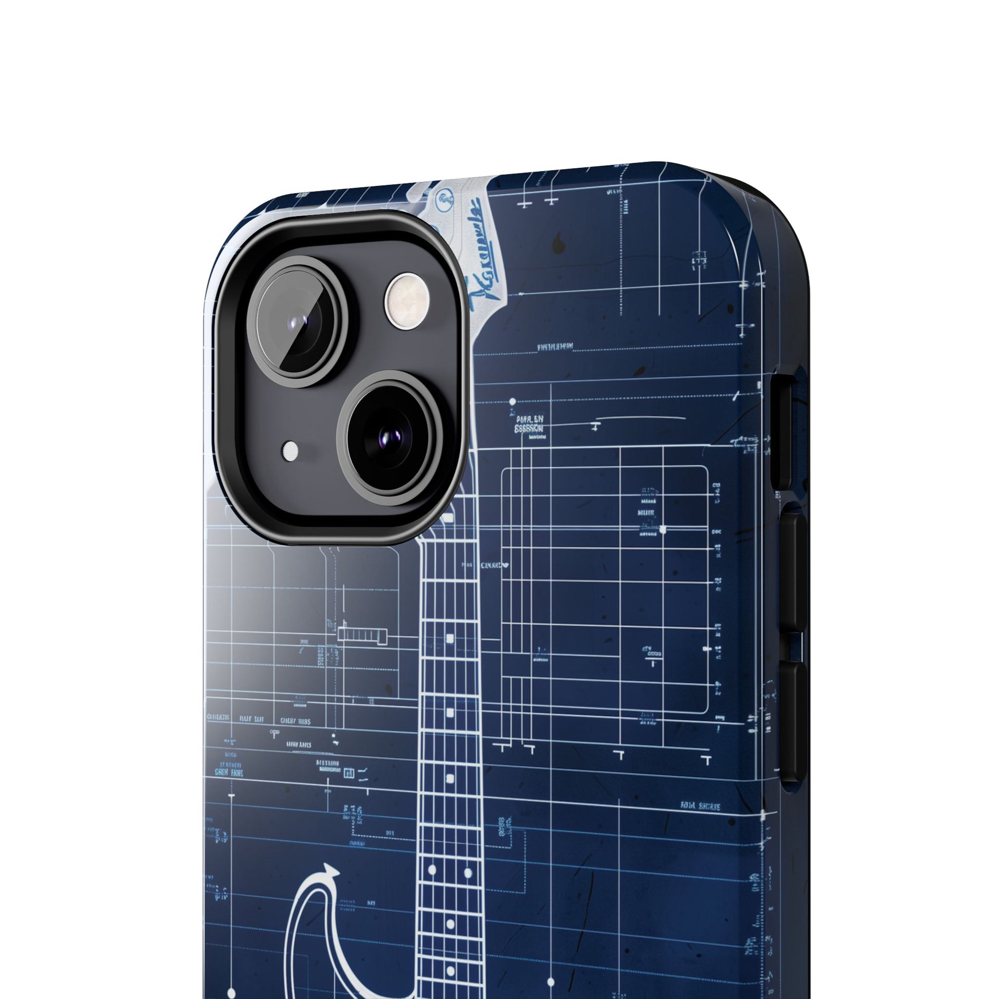 Guitar Phone Case, Guitar Blueprint iPhone Cover, Vintage Guitar Design, Custom iPhone Covers, Rock Music Phone Accessories, Musician Gift