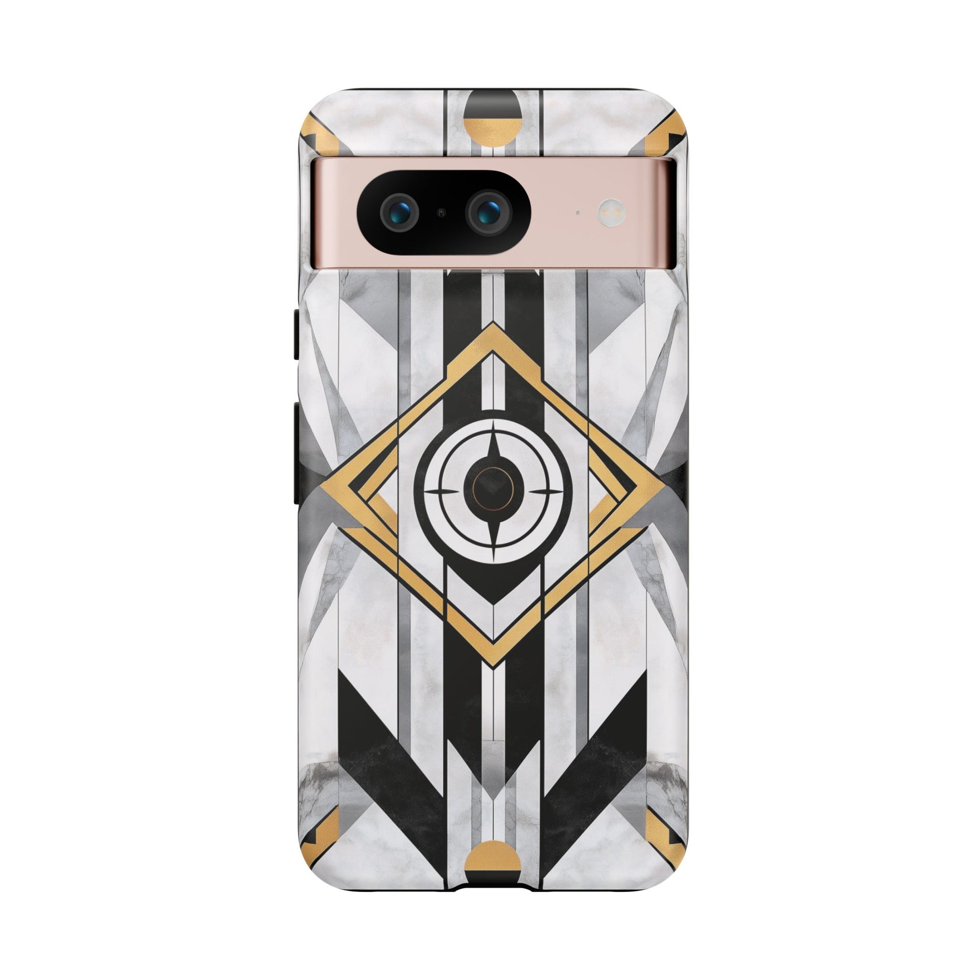 Frank Lloyd Wright Inspired White Phone Case Geometric Stained Glass Art Deco Great Gatsby 13 14 15 16 iPhone Pro Max Galaxy Pixel