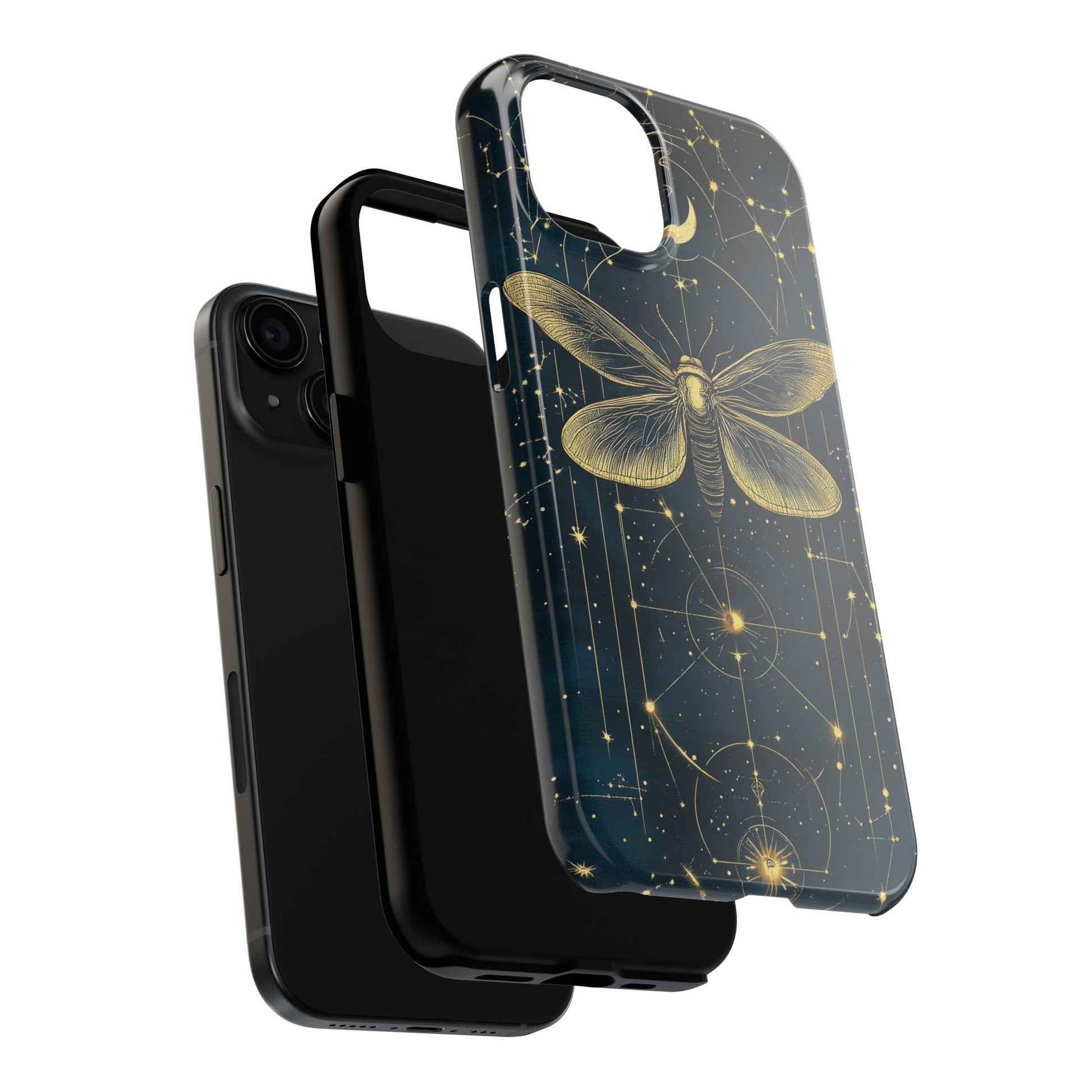 Celestial Dark Academia Phone Case Magical Moth Astrology Witchcraft Esoteric Entomology Nature Art Phone 13 14 15 Pro Max Samsung