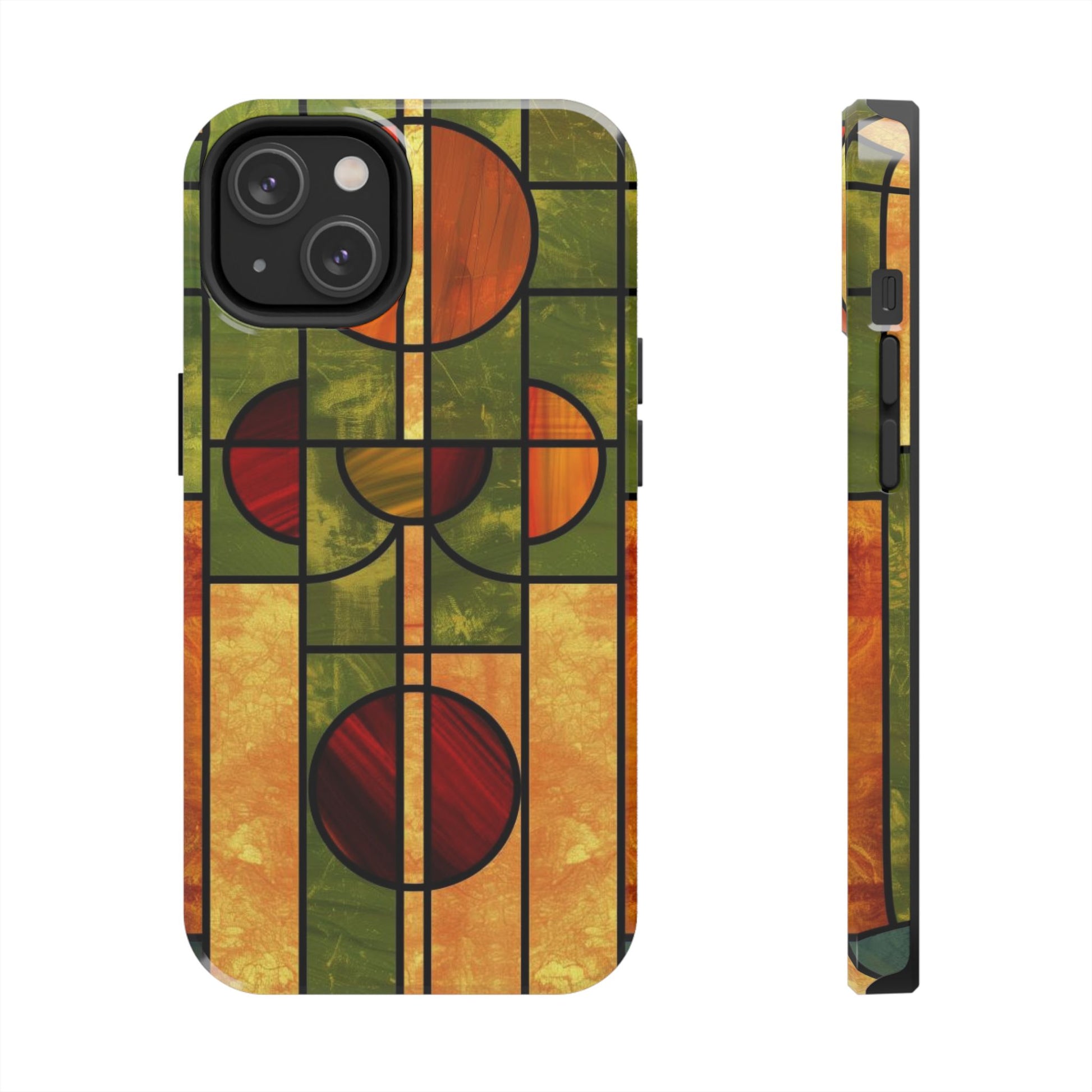 Frank Lloyd Wright Inspired Stained Glass Phone Case, Artistic iPhone Case, Architectural Design, Art Deco iphone Case, iphone 15 pro max