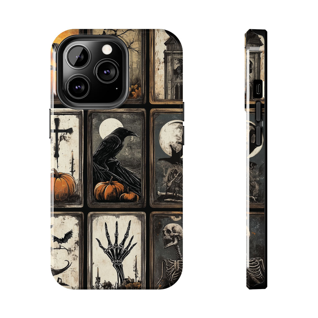 The CrowTarot Card Mystical Phone Case Psychic Dark Academia Halloween Gothic Phone Case Street iPhone 15 Pro Max Samsung Galaxy
