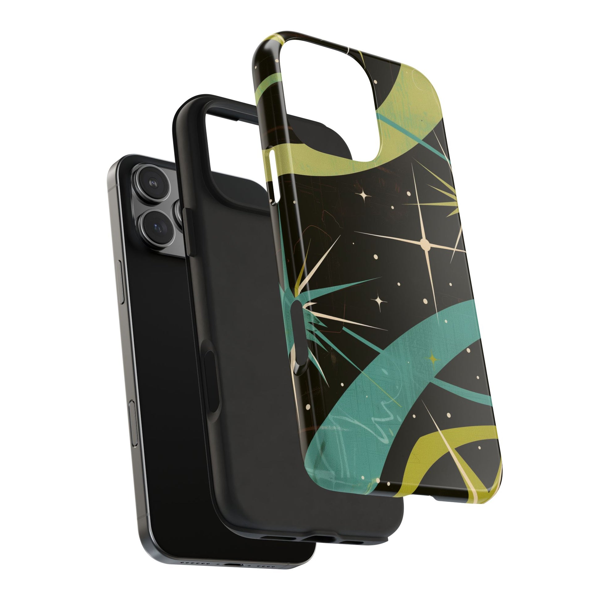 Mid Century Modern Star Design Phone Case, Earth Tone Colors, Retro Style Smartphone Cover, Vintage Phone Case, iPhone 14 Case, Apple iPhone