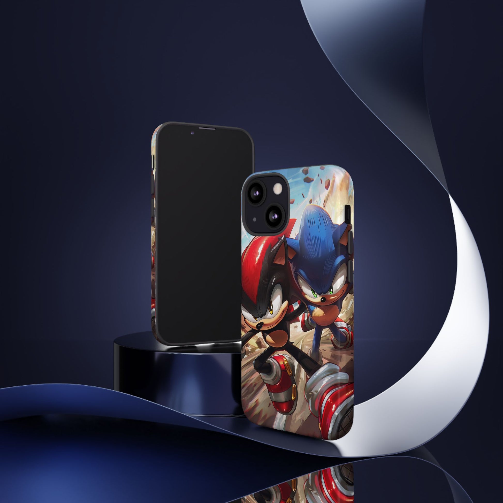Sonic and Shadow Phone Case, Sonic and Shadow, Tough Android Case, Fun Video Game Phone Case, Retro Game Case, SEGA Video Game Android Case