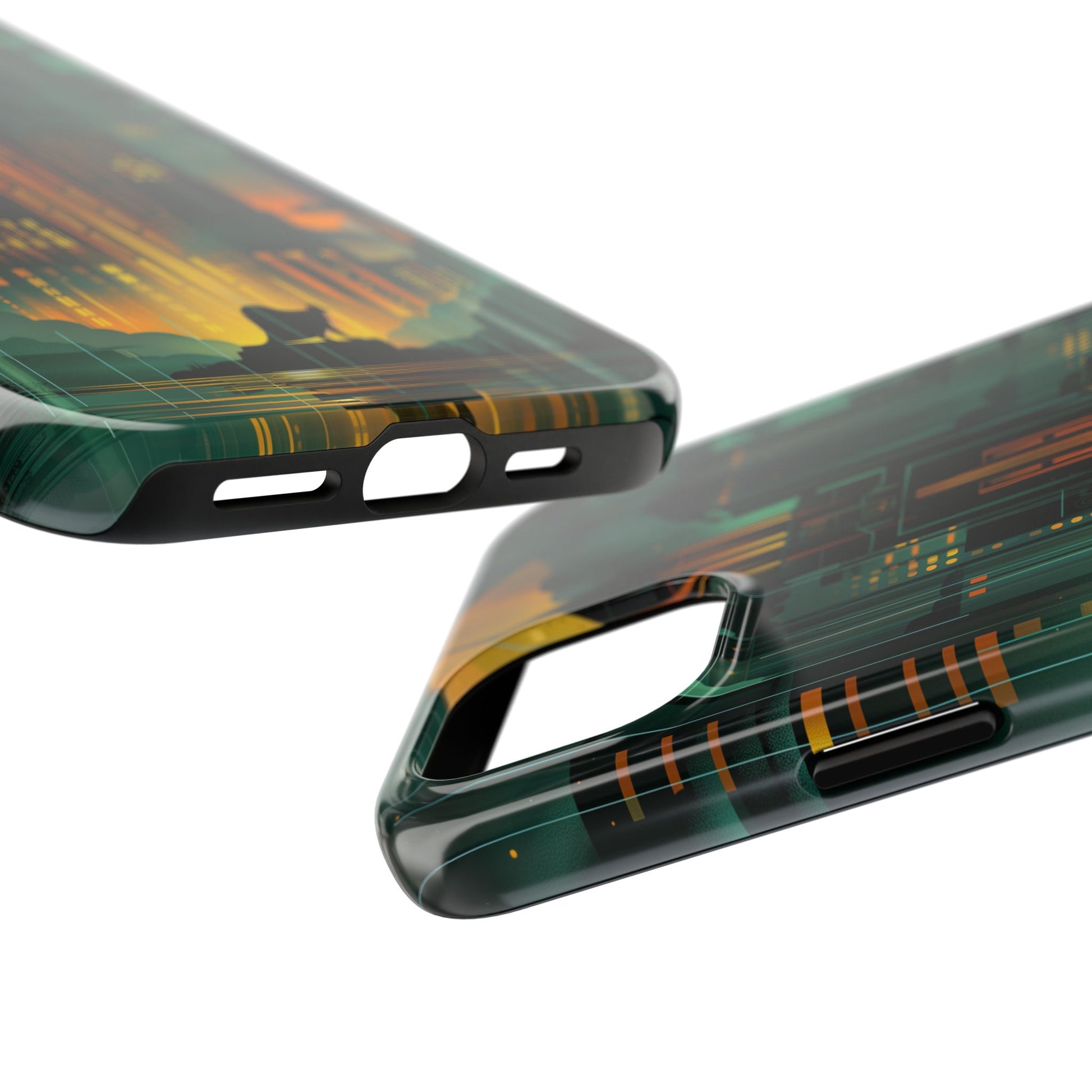 Nighttime Batman Phone Case - Gotham Art Deco Style - Noir Inspired Phone Cover - Dark Knight Accessory