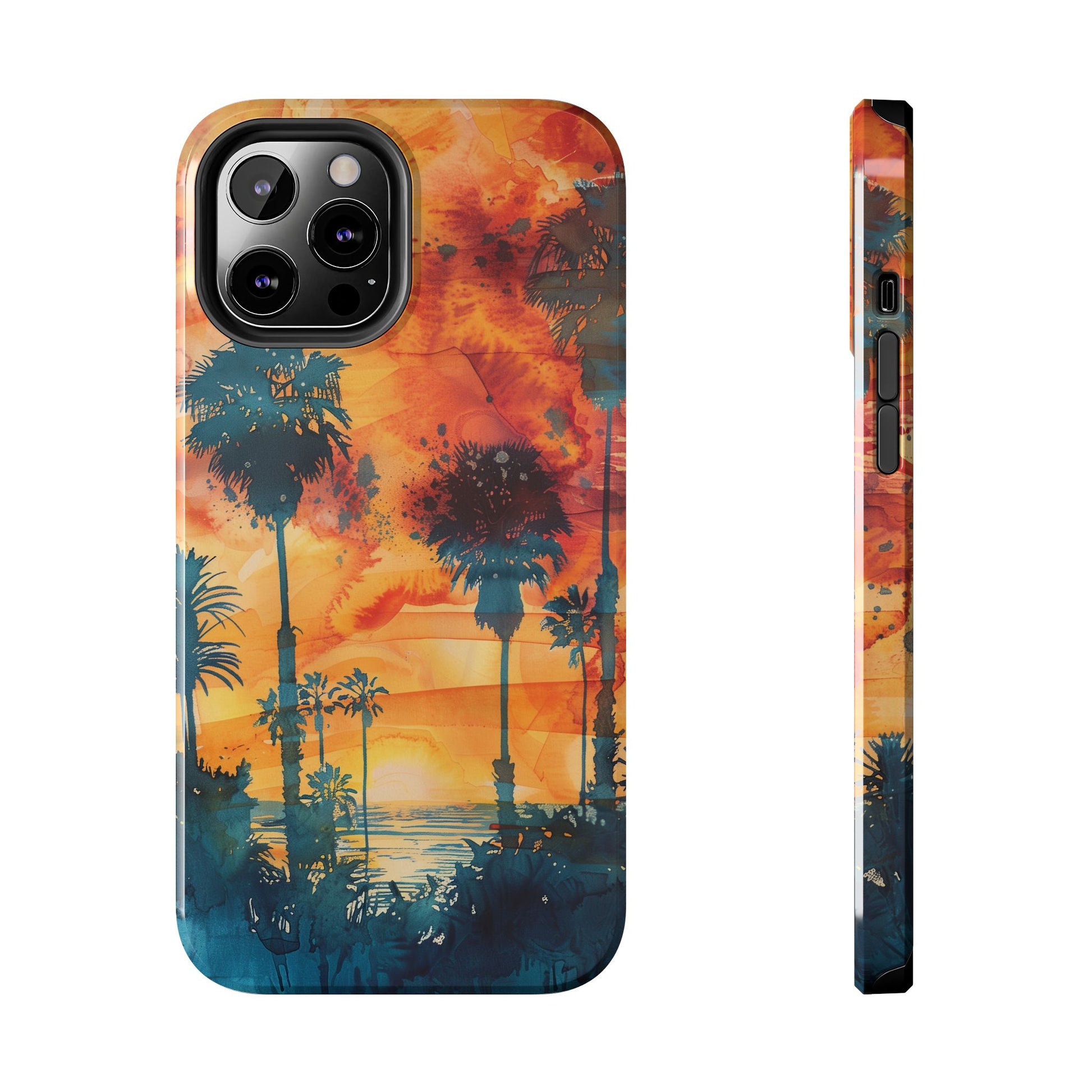 Los Angeles Sunset iPhone Case, Golden Hour Scenic View, Hollywood Hills Sunset Phone Case, Palm Trees Phone Case, iphone 15 pro max case