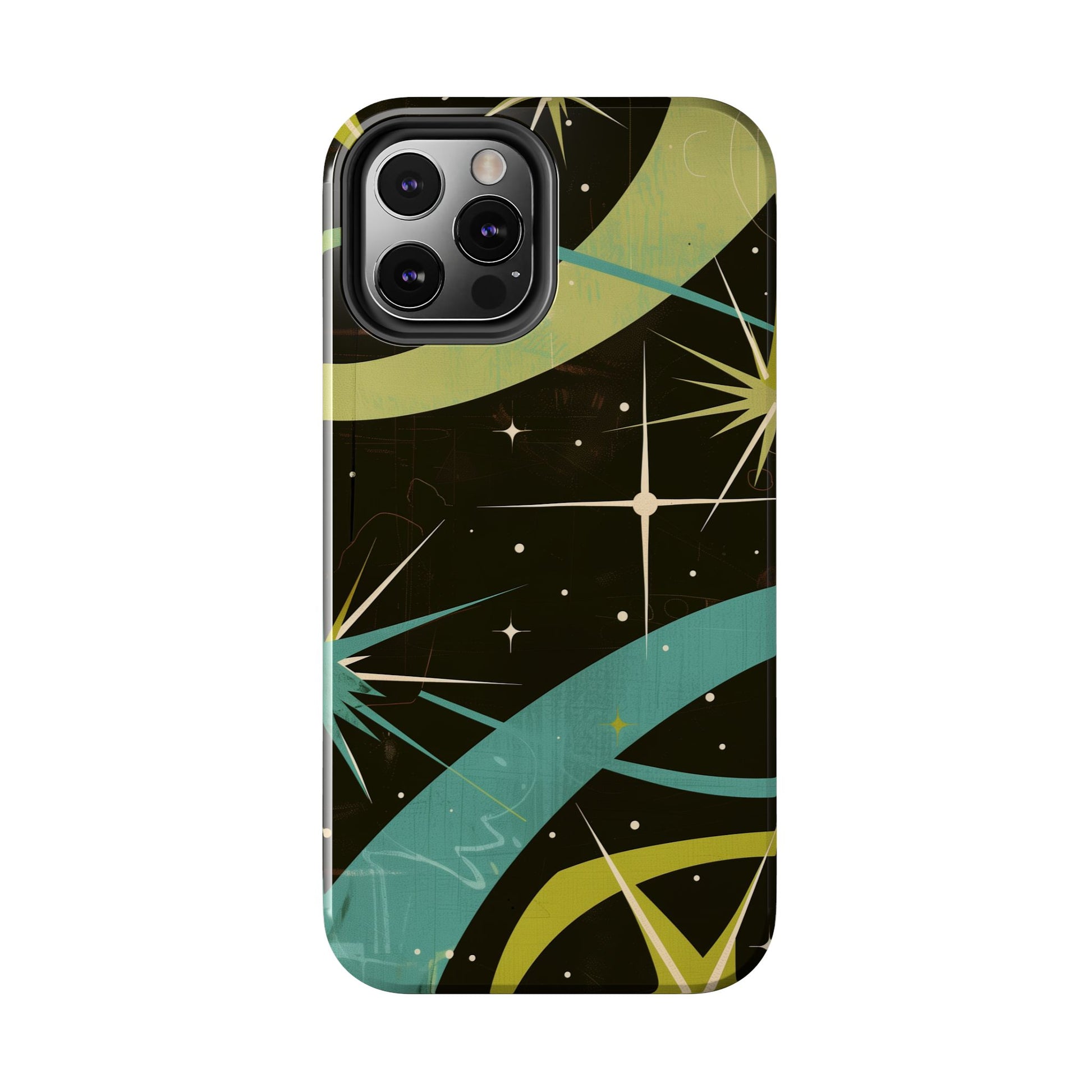 Mid Century Modern Star Design Phone Case, Earth Tone Colors, Retro Style Smartphone Cover, Vintage Phone Case, iPhone 14 Case, Apple iPhone
