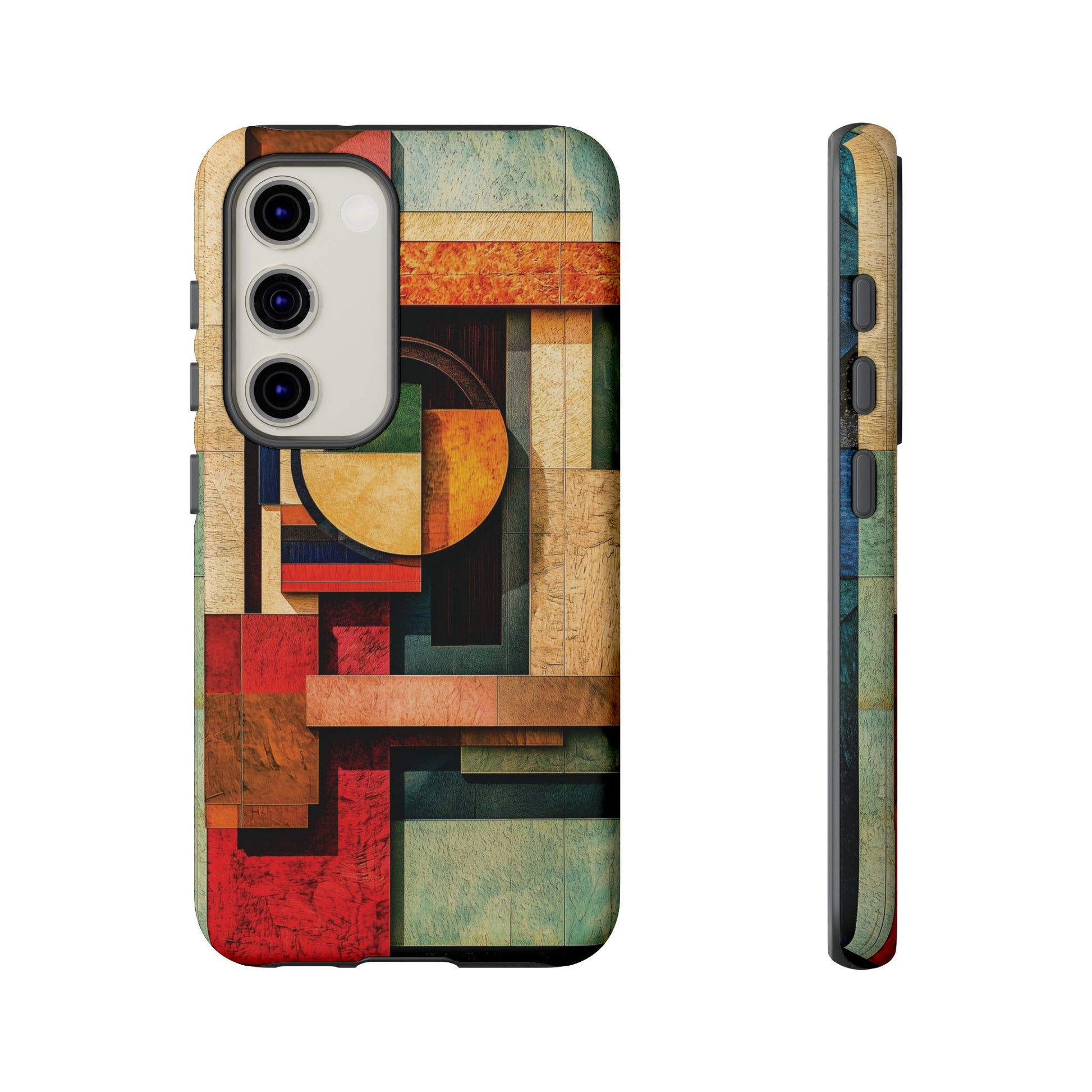 Tan Prairie Style Frank Lloyd Wright Usonian Phone Case Geometric Stained Glass Art Deco Marble Gold 13 14 15 16 iPhone Pro Max Galaxy Pixel