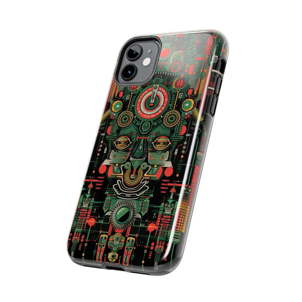 Art Deco Robot Head iPhone Case - Sci-Fi Inspired Cover - Futuristic Design - Unique Tech Accessory - Futurist Gift - Art Deco Robot