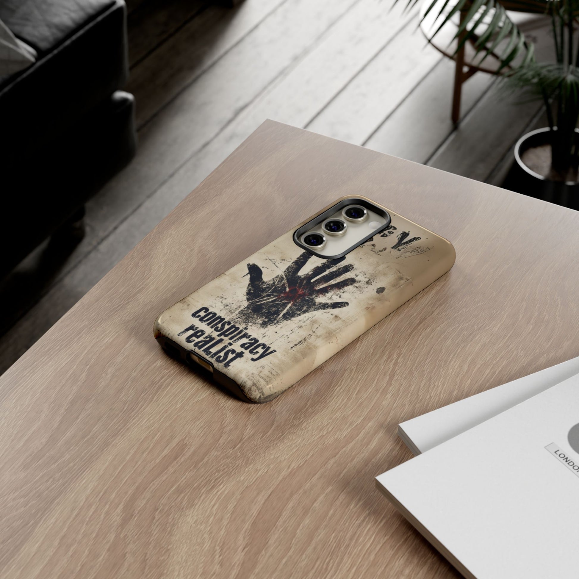 Conspiracy Theories Paranormal Mystery UFO X-Files Inspired Ghostly Hand Conspiracy Realist Cryptid iPhone 13 14 15 16 Pro Max Galaxy Pixel