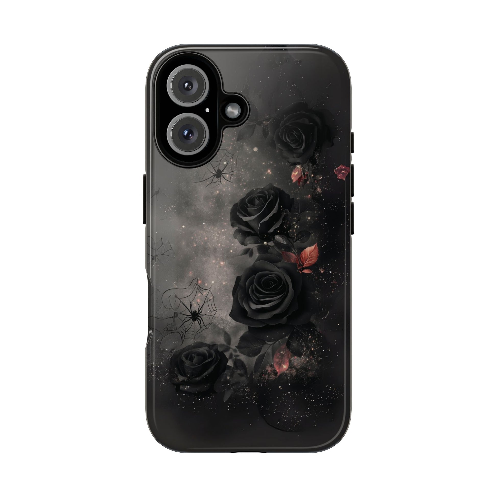 Gothic Floral Phone Case Dark Academia Black Roses Spider Webs Space Witchcraft Night Sky iPhone 13 14 15 16 Pro Max Galaxy Pixel