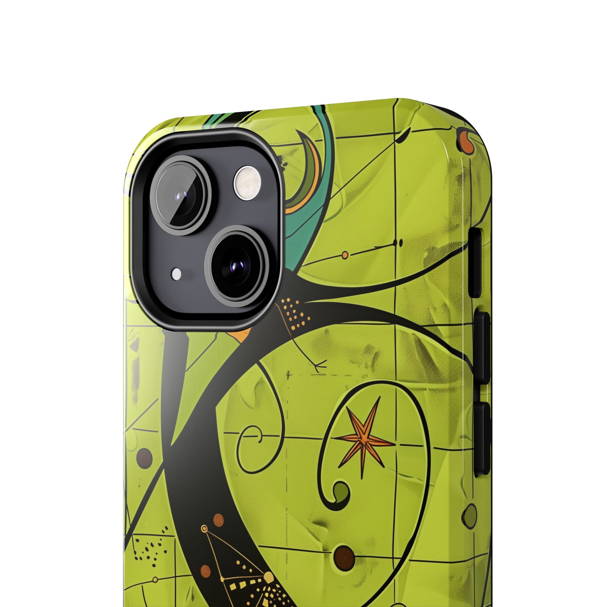 Mid Century Modern Star Design Phone Case, Earth Tone Colors, Retro Style Smartphone Cover, Vintage Phone Case, iPhone 14 Case, Apple iPhone