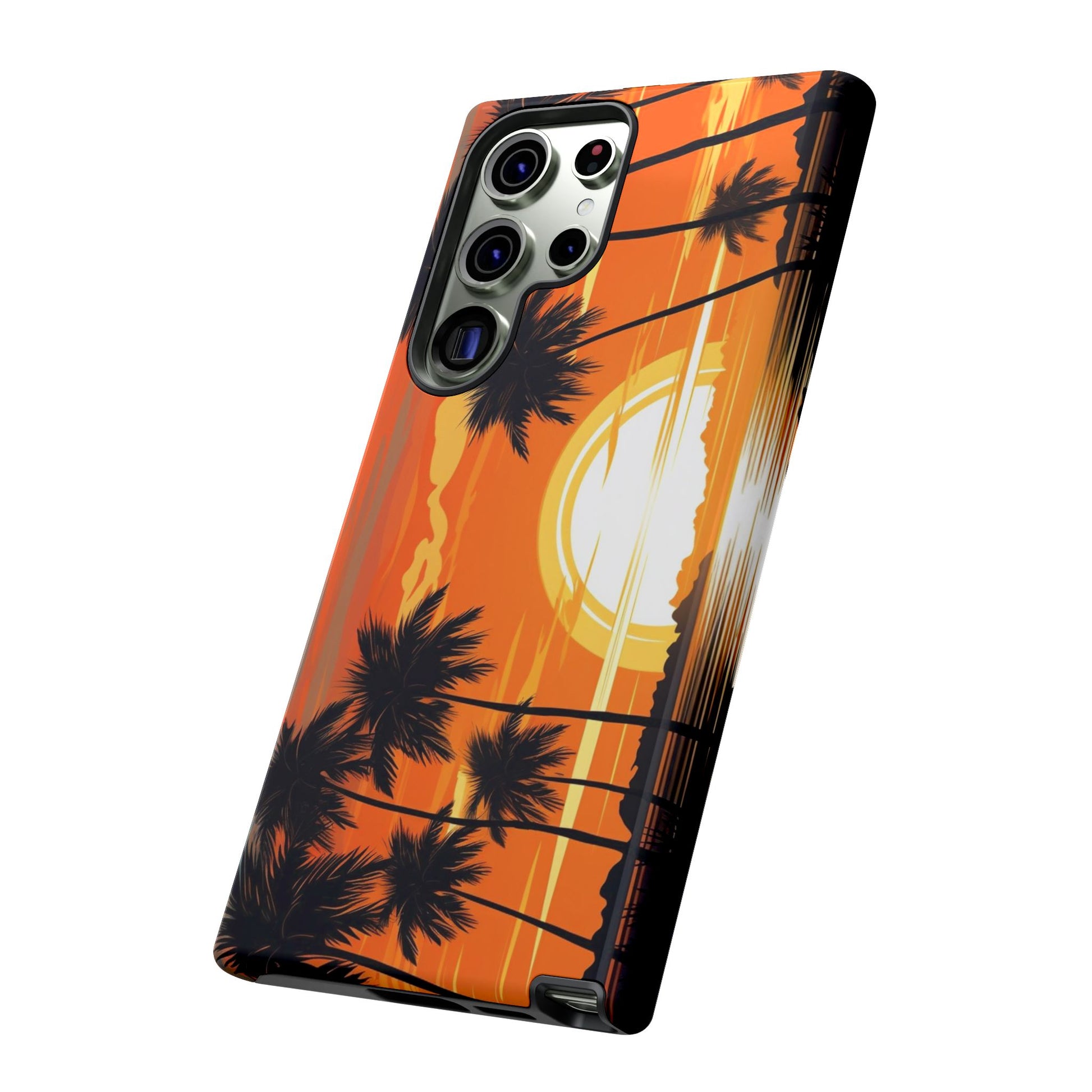 Sunset Palm Trees Tough Phone Cases for iPhone and Android