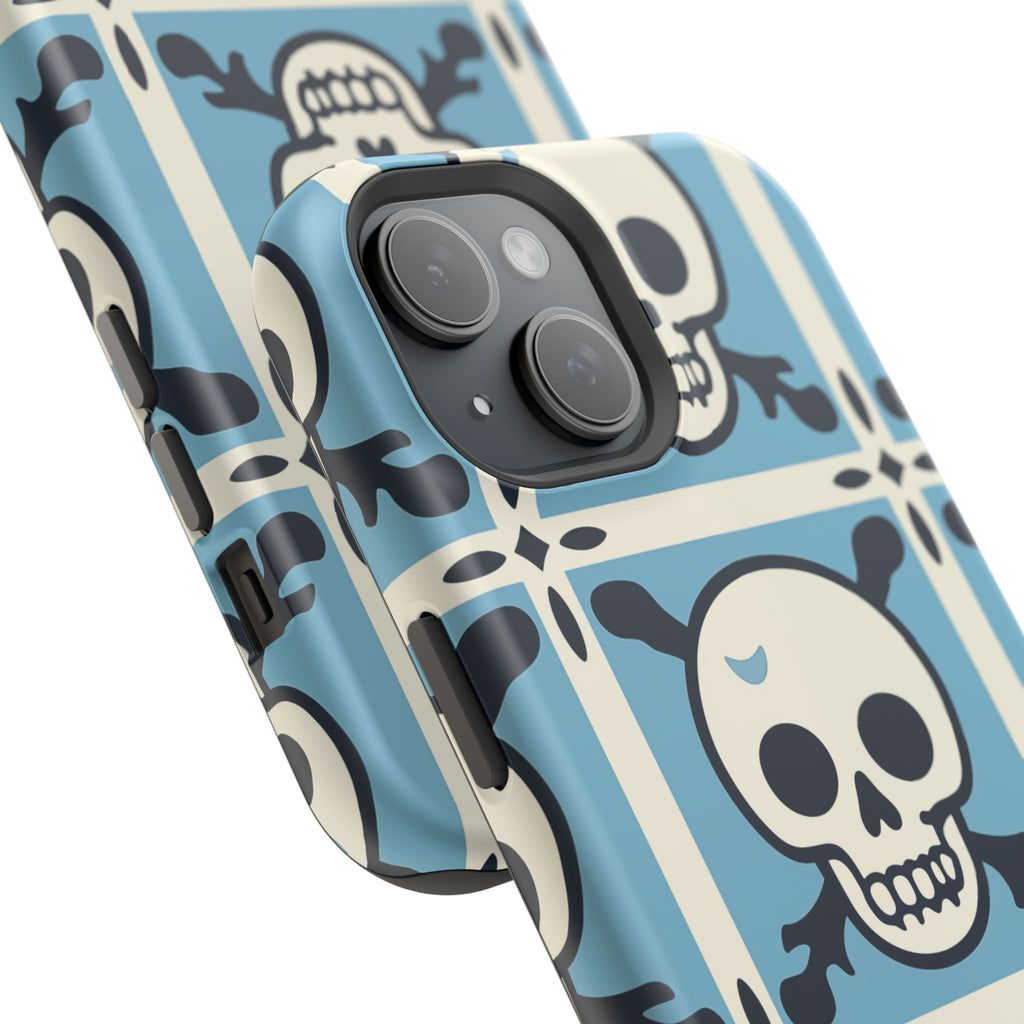 Cute Skull Phone Case Sugar Skull Ghingham Impact-Resistant Cover Goth Skull, Halloween Gift iphone 13 14 15 16 Pro Max