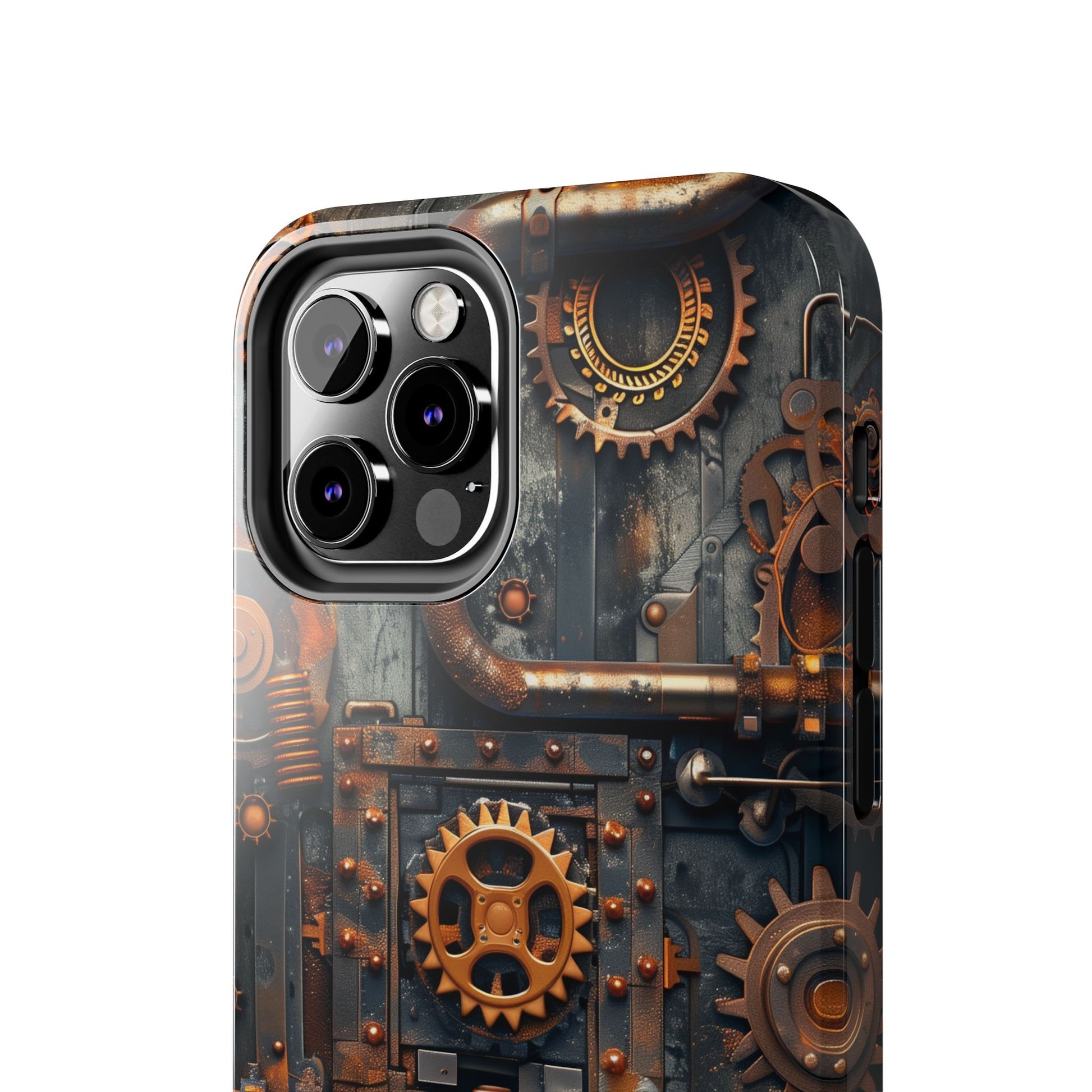 Steampunk Phone Case - Industrial Style Cover with Pipes and Cogs - Unique Steampunk Accessory for Your Phone