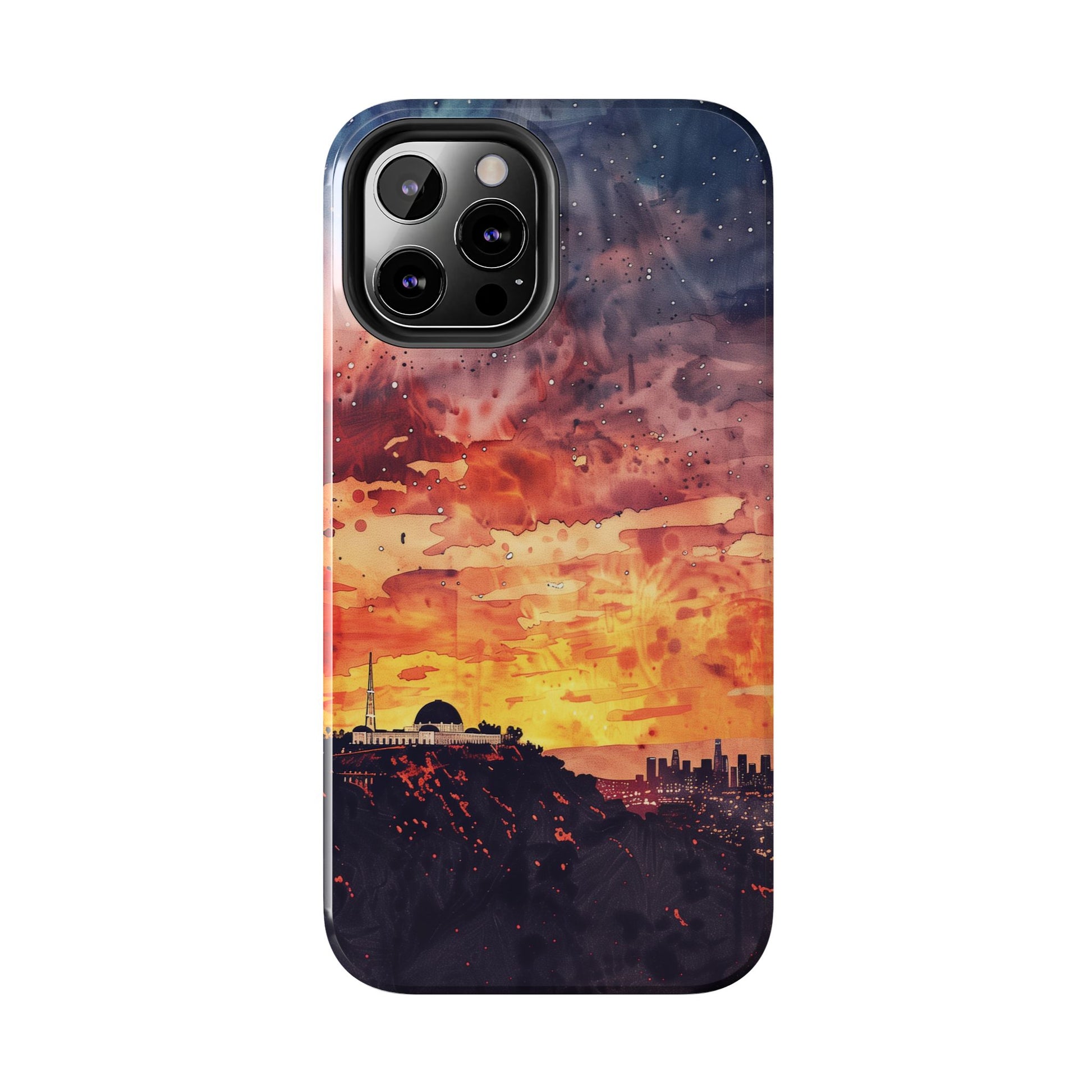 Los Angeles Sunset iPhone Case, Golden Hour Scenic View, Hollywood Hills Sunset Phone Case, Palm Trees Phone Case, iphone 15 pro max case