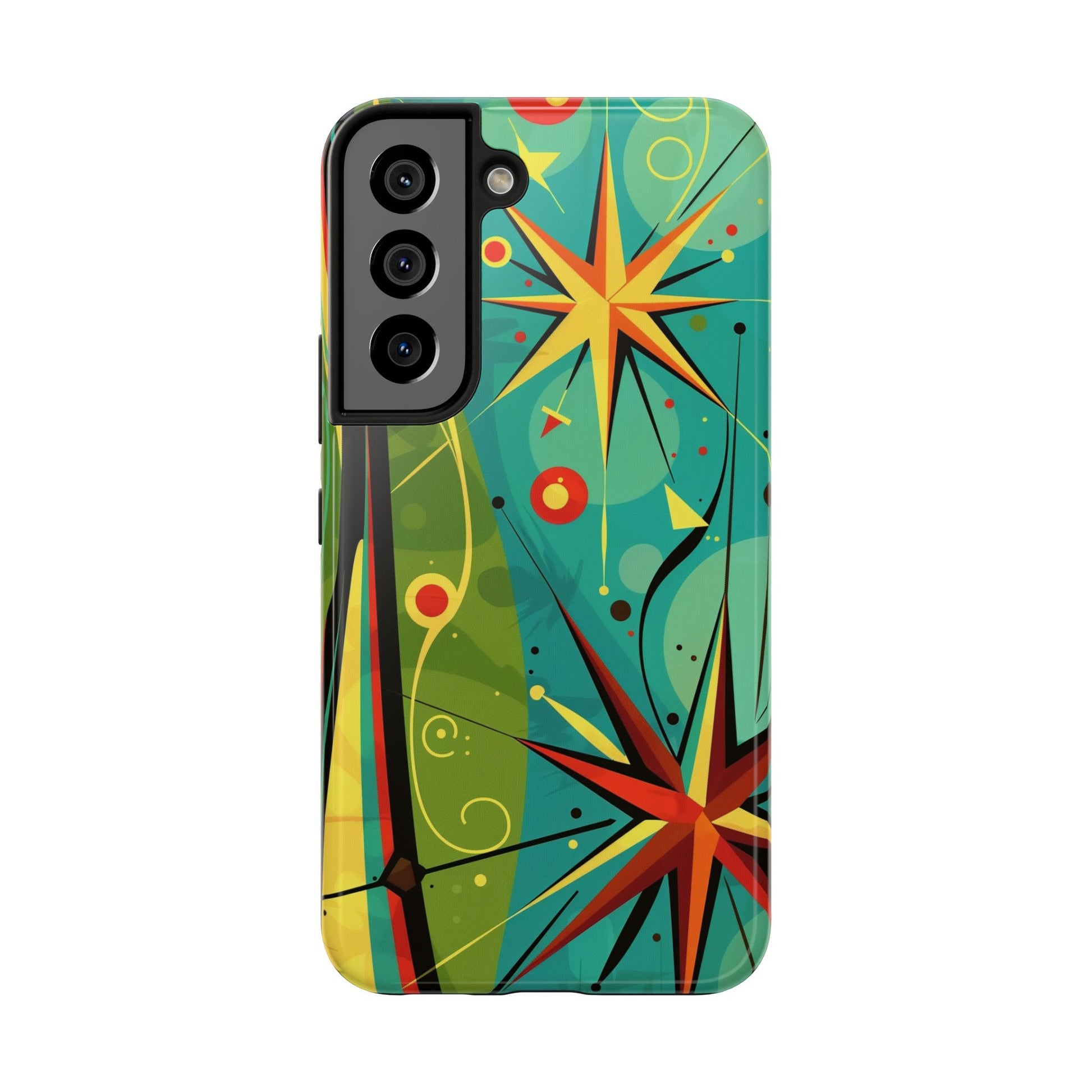 Mid Century Modern Star Design Phone Case, Earth Tone Colors, Retro Style Smartphone Cover, Vintage Phone Case, iPhone 14 Case, Apple iPhone