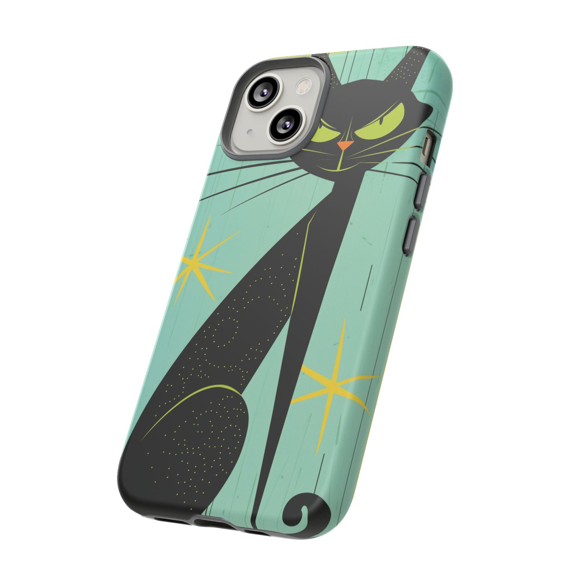 Mid-Century Modern Phone Case, Mid Mod Android Case, Atomic Cats Android Case, Retro Chic Smartphone Cover, Unique Artistic Phone Accessory