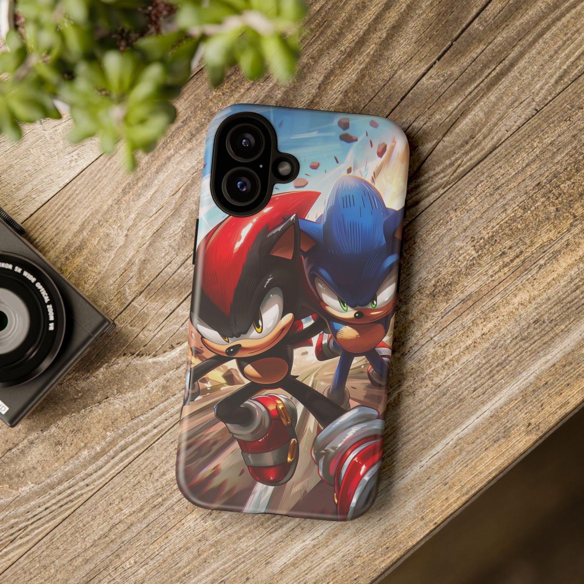 Sonic and Shadow Phone Case, Sonic and Shadow, Tough Android Case, Fun Video Game Phone Case, Retro Game Case, SEGA Video Game Android Case