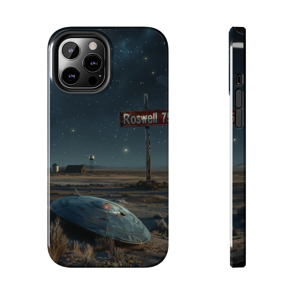 UFO Crash Roswell Phone Case Roswell Incident Alien Invasion Extraterrestrial Area 51 Alien Autopsy Cryptozoology 13 14 15 iPhone Pro Max