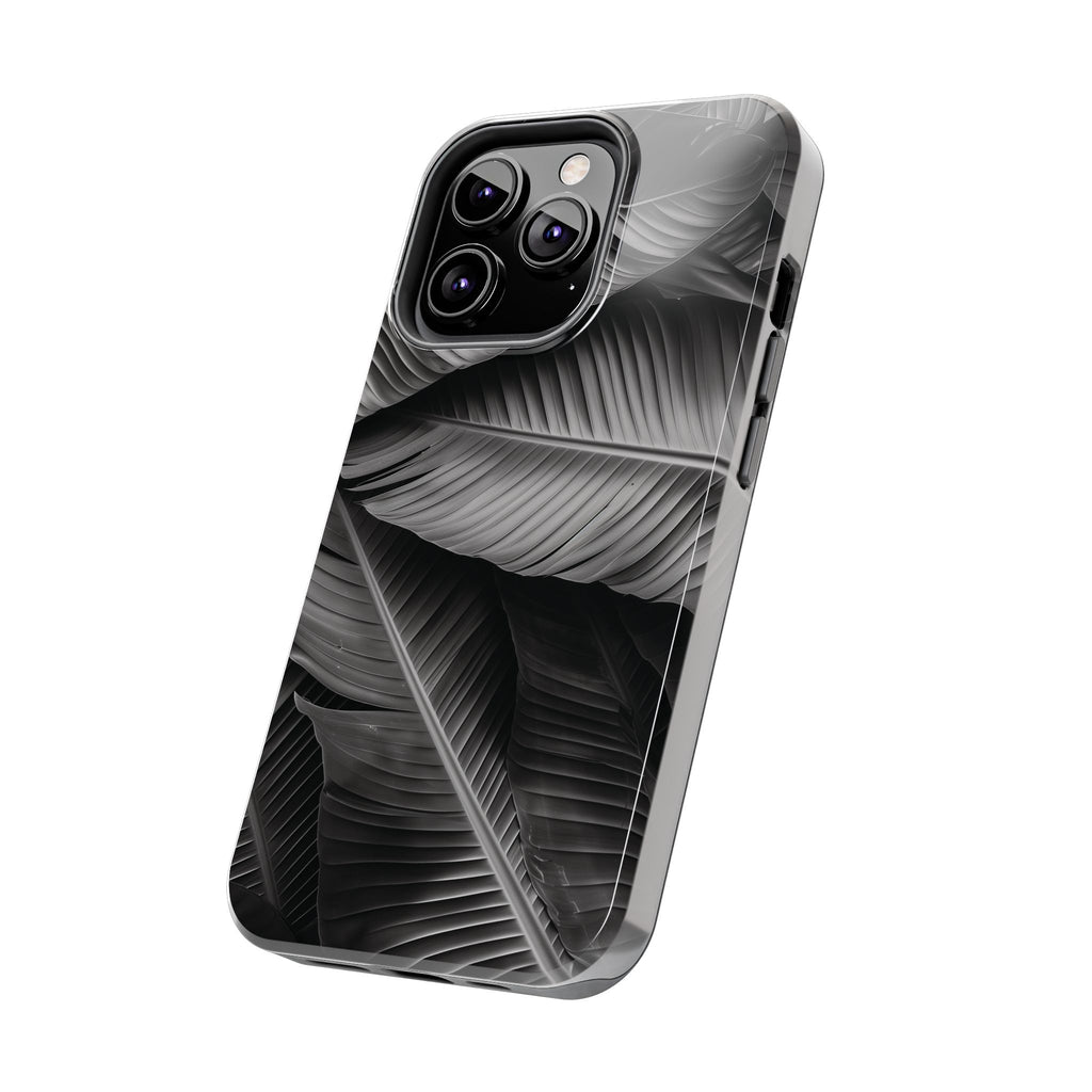 Custom Palm Leaf Phone Case, Palm Tree Phone Case, Tropical Leaf Design, Summer iPhone Cover, Black and White iPhone Case, iPhone 15 Pro Max
