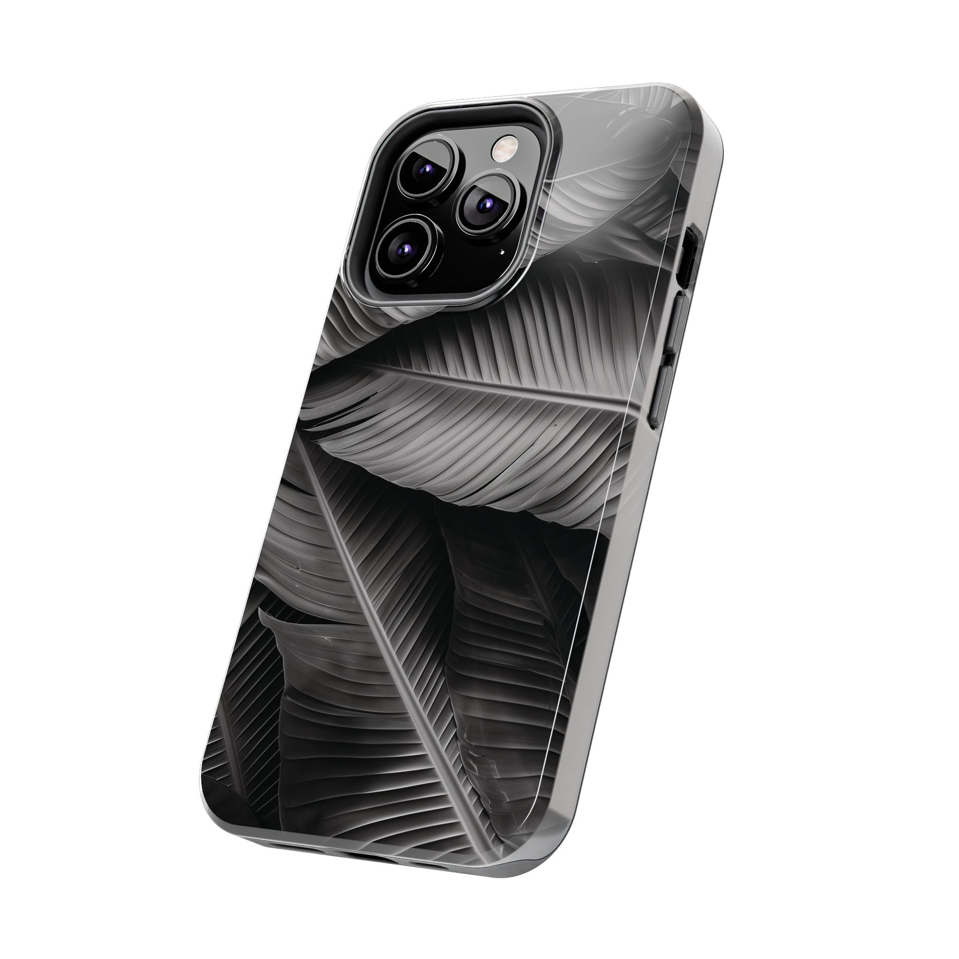 Custom Palm Leaf Phone Case, Palm Tree Phone Case, Tropical Leaf Design, Summer iPhone Cover, Black and White iPhone Case, iPhone 15 Pro Max