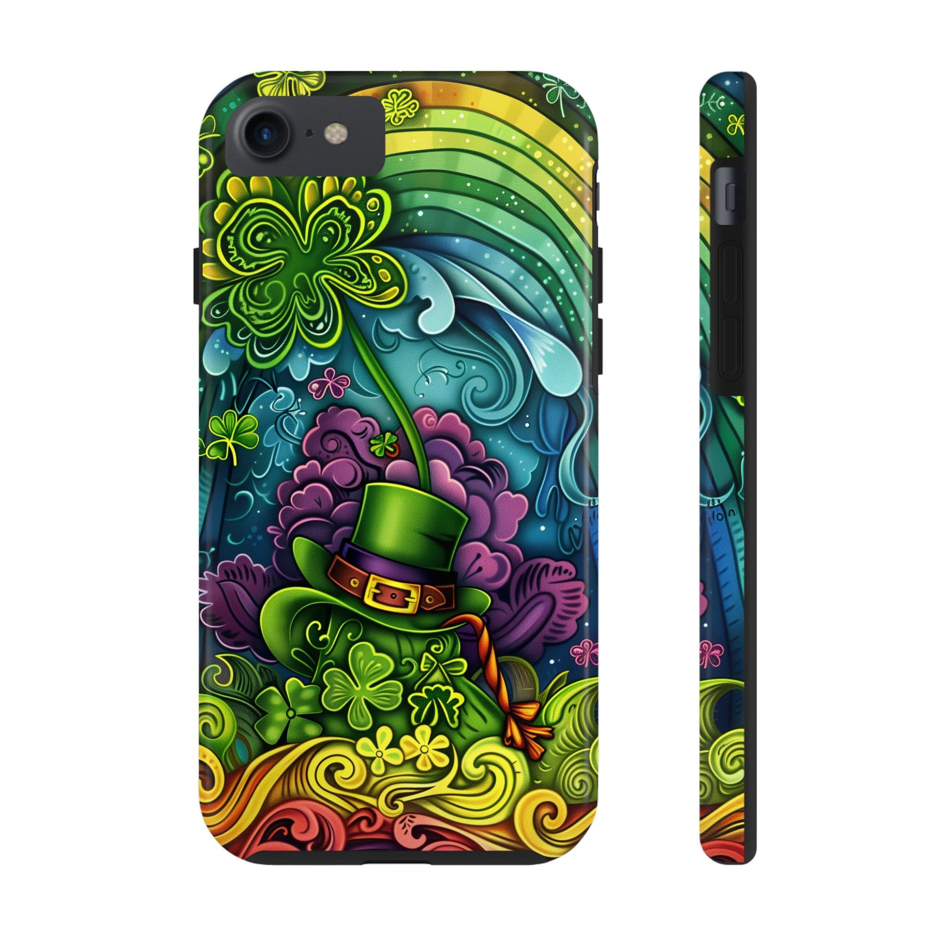 St. Patrick's Day Lucky Phone Case, Green Shamrock Protective Cover, Durable Irish Luck Phone Accessory, Holiday Gift Idea