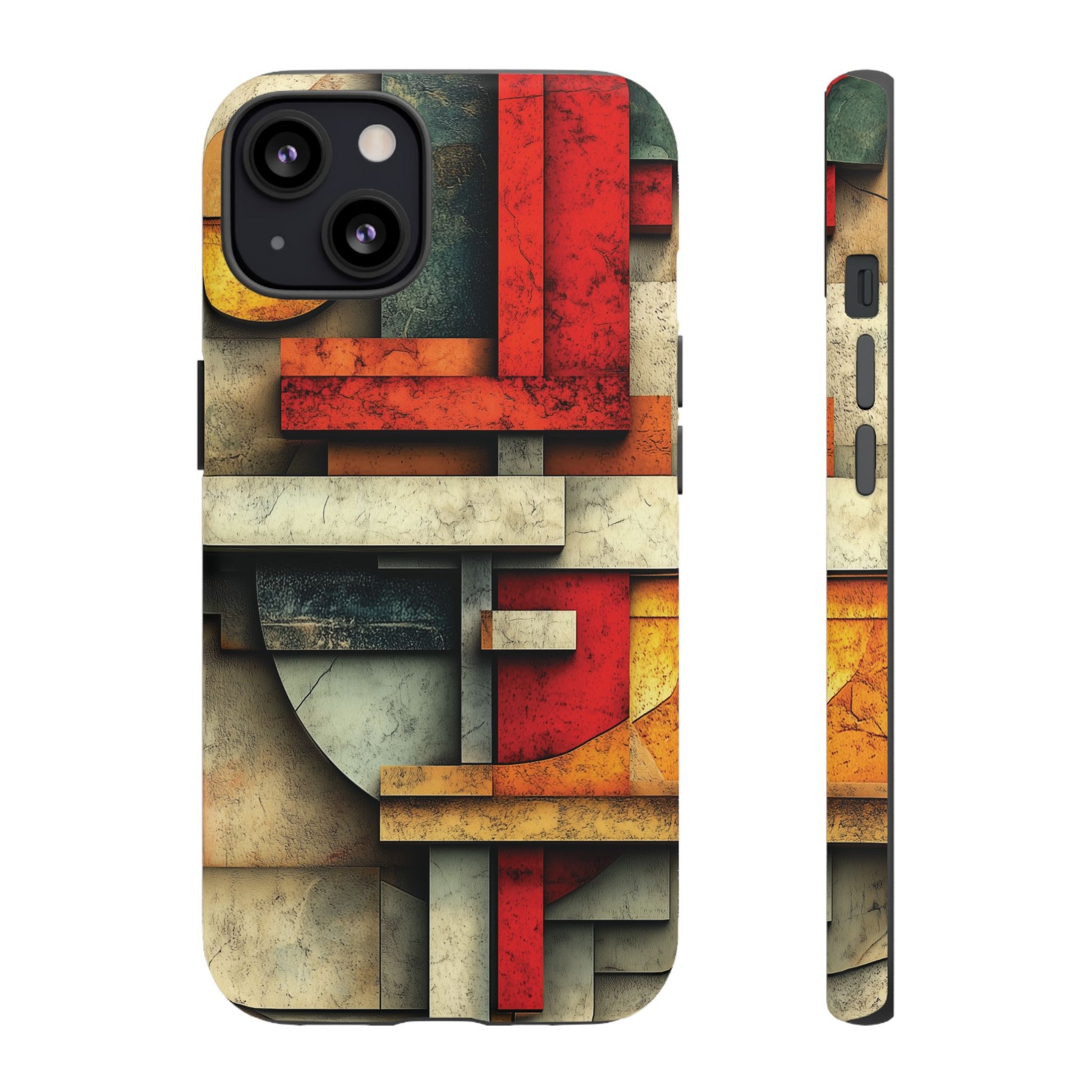 Red Prairie Style Frank Lloyd Wright Usonian Phone Case Geometric Stained Glass Art Deco Marble Gold 13 14 15 16 iPhone Pro Max Galaxy Pixel