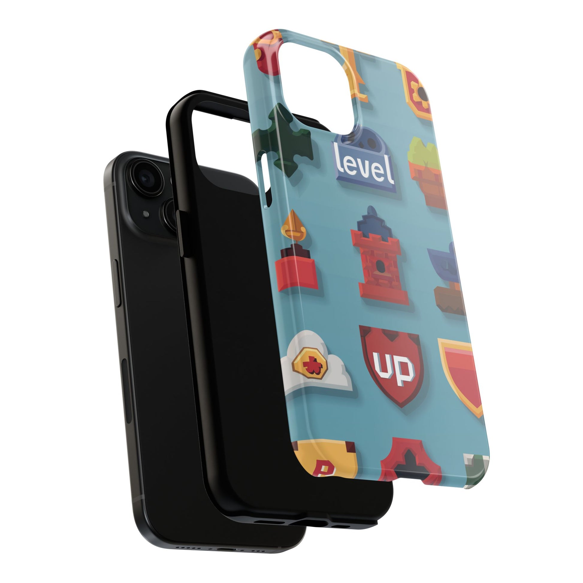Pixel Art Video Game Level Up Phone Case, Retro Gaming Design, Geeky Gamer Phone Cover, Unique Video Game Art Accessories