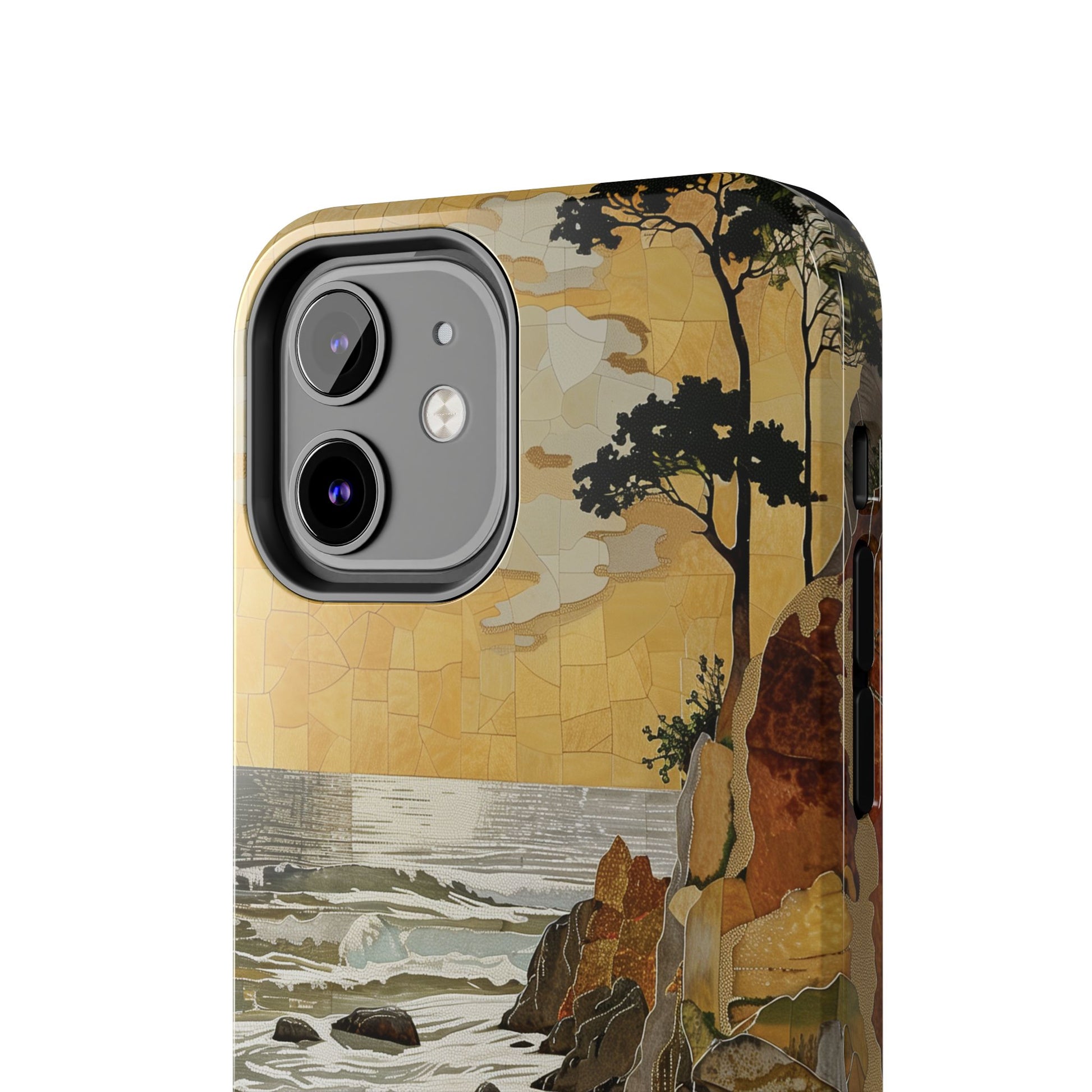 Retro Beach Scene Phone Case, Vintage Tropical Ocean iPhone Case, Summer Beach Phone Cover for iPhone, iphone 15 pro max