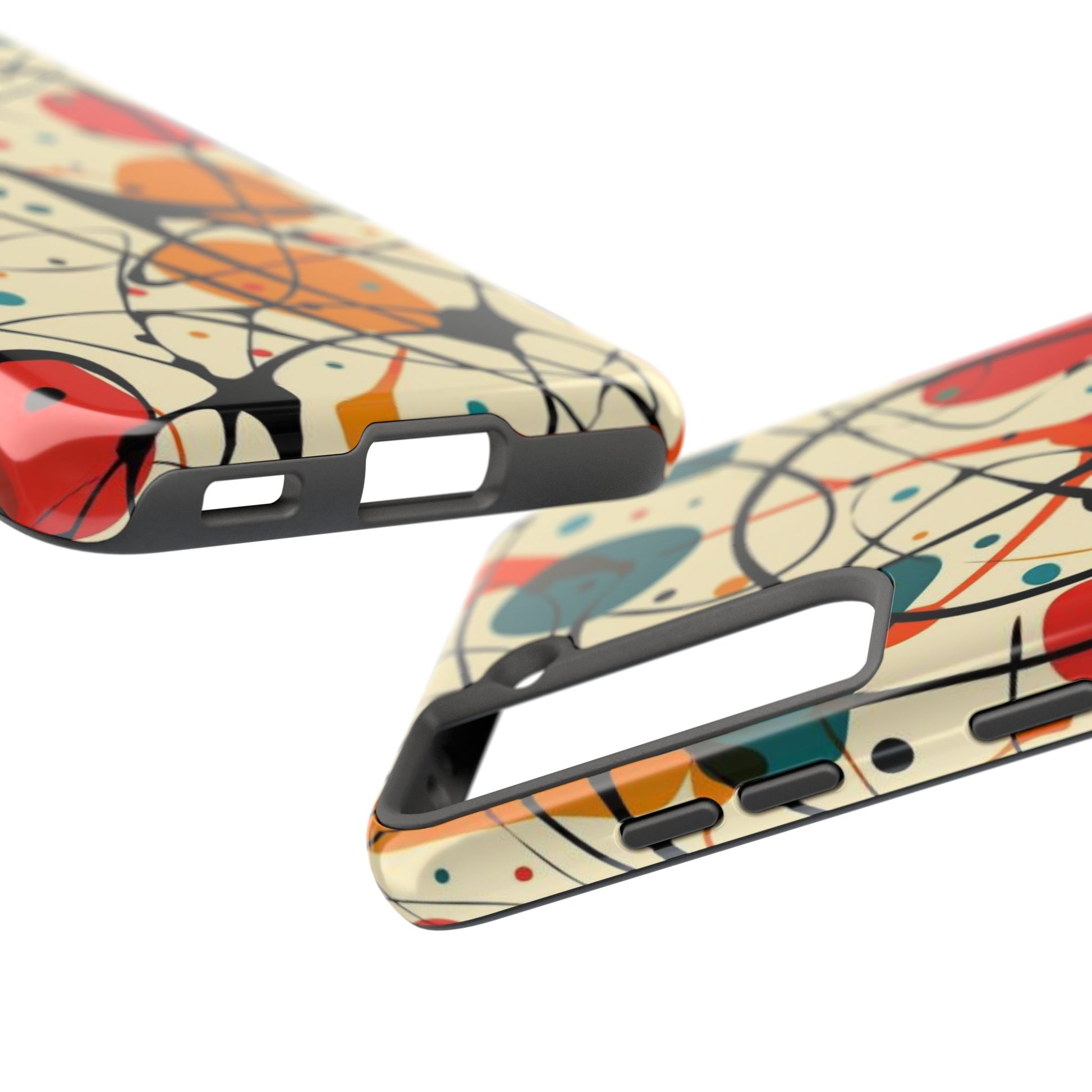 Mid Mod Phone Case,  Colorful Mid Mod Design Durable Phone Case, Vibrant and Stylish iPhone Tough Cover, iphone 15 case, iphone 14 pro max