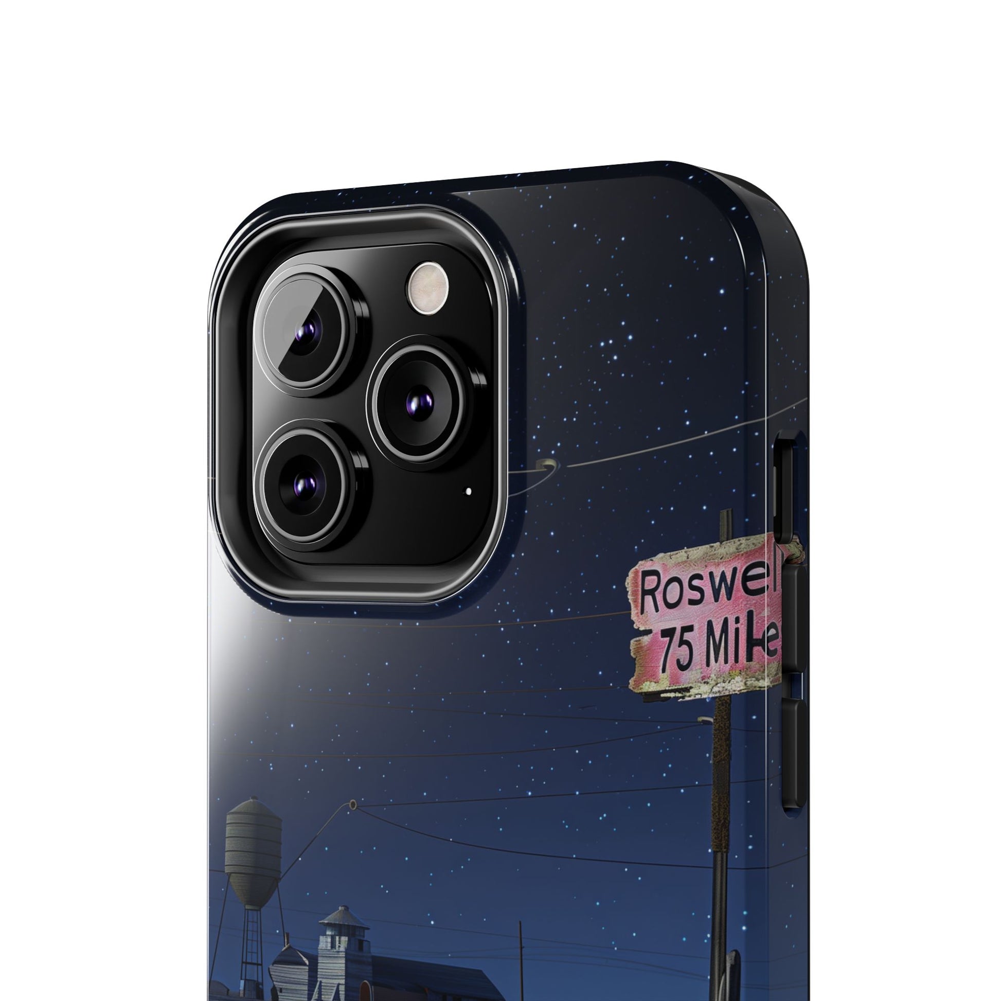 UFO Phone Case, Tough iPhone Case, Roswell UFO Crash Phone Case, Alien Invasion Design, Extraterrestrial iPhone Cover, Unique Sci-Fi Gift
