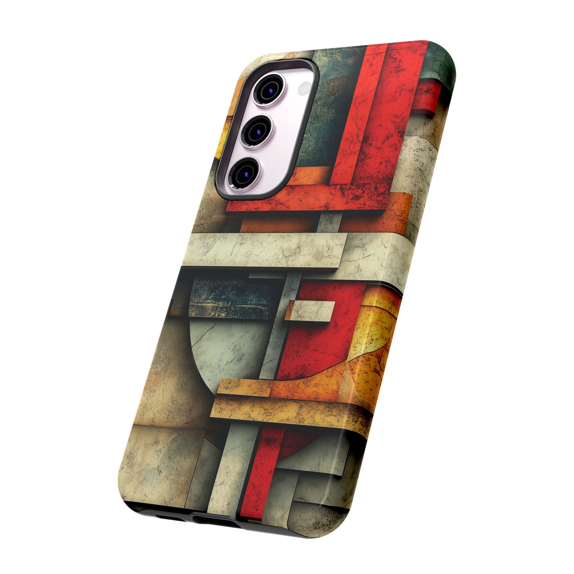 Red Prairie Style Frank Lloyd Wright Usonian Phone Case Geometric Stained Glass Art Deco Marble Gold 13 14 15 16 iPhone Pro Max Galaxy Pixel