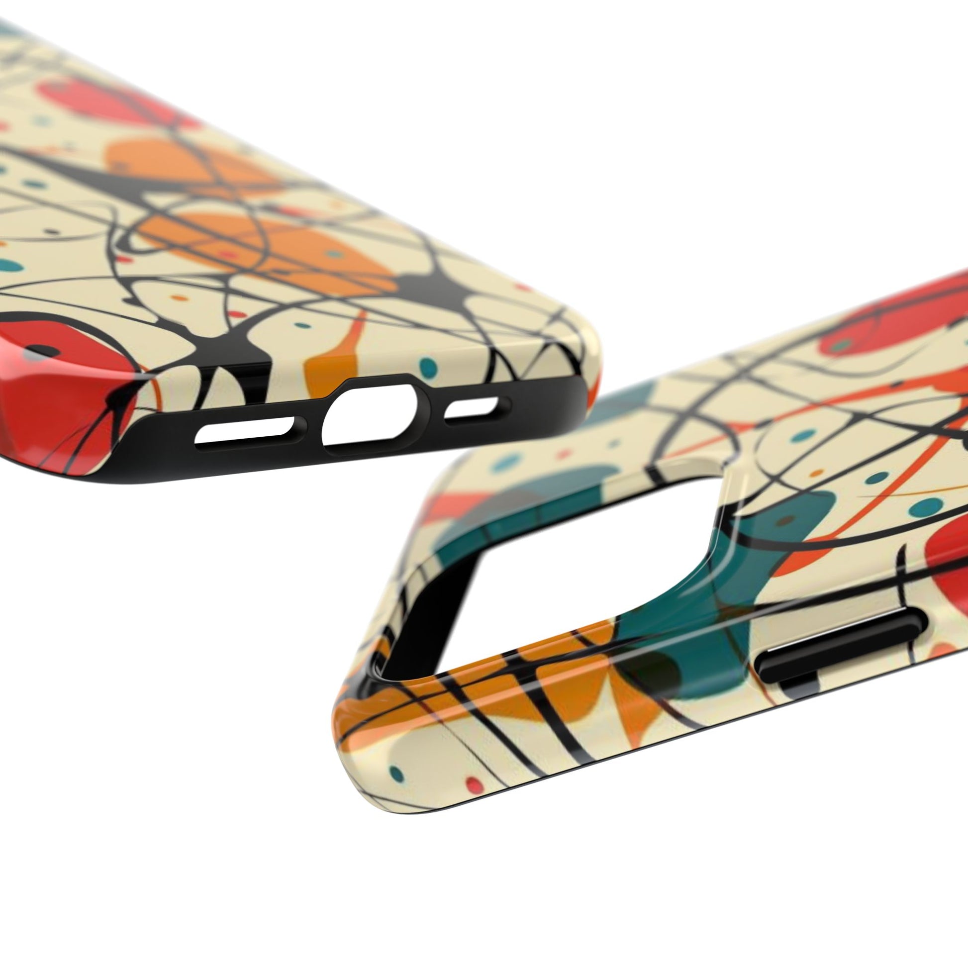 Mid Mod Phone Case,  Colorful Mid Mod Design Durable Phone Case, Vibrant and Stylish iPhone Tough Cover, iphone 15 case, iphone 14 pro max