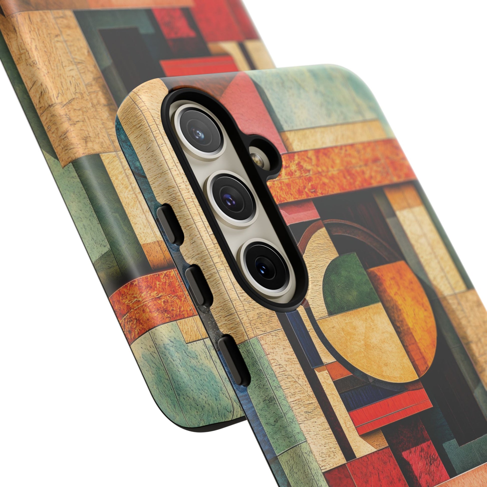 Tan Prairie Style Frank Lloyd Wright Usonian Phone Case Geometric Stained Glass Art Deco Marble Gold 13 14 15 16 iPhone Pro Max Galaxy Pixel