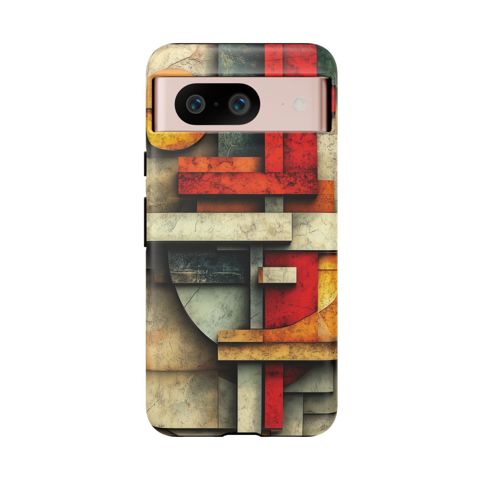 Red Prairie Style Frank Lloyd Wright Usonian Phone Case Geometric Stained Glass Art Deco Marble Gold 13 14 15 16 iPhone Pro Max Galaxy Pixel