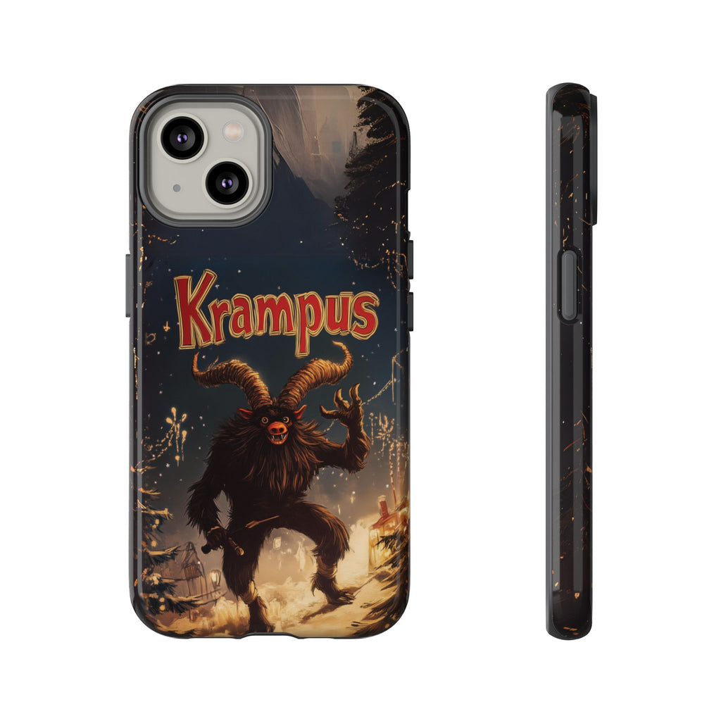 Friendly Krampus Christmas Phone Case Gothic Holiday Traditional Design Scary Merry Santa Claus iphone 13 14 15 16 Pro Max Galaxy Pixel