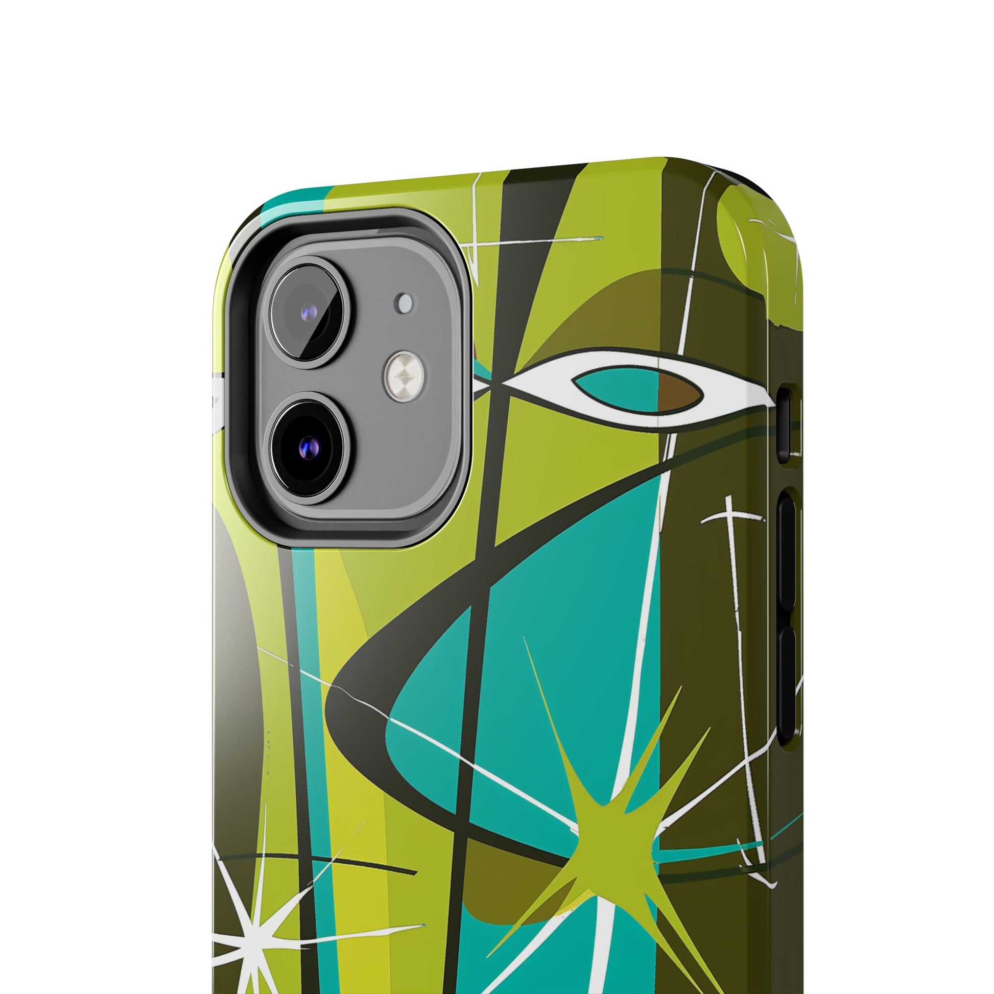 Mid Century Modern Star Design Phone Case, Earth Tone Colors, Retro Style Smartphone Cover, Vintage Phone Case, iPhone 14 Case, Apple iPhone
