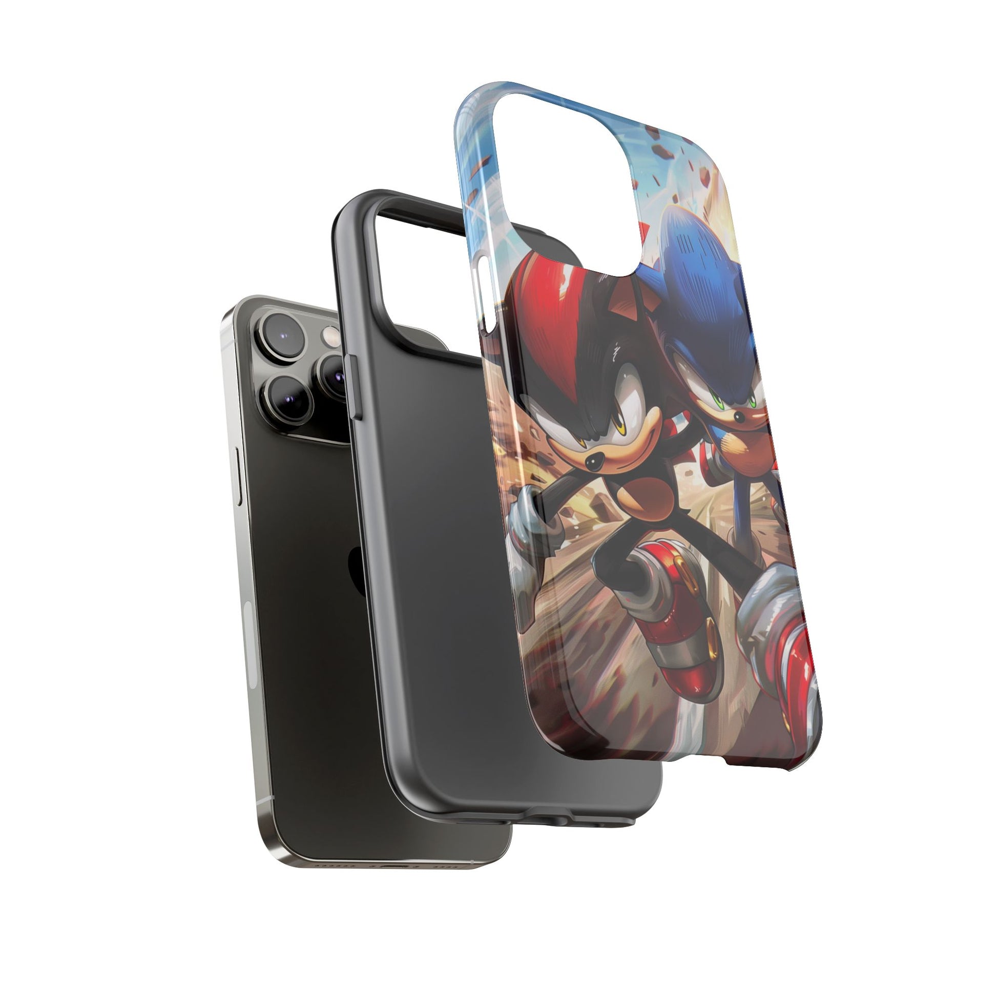 Sonic and Shadow Phone Case, Sonic and Shadow, Tough Android Case, Fun Video Game Phone Case, Retro Game Case, SEGA Video Game Android Case
