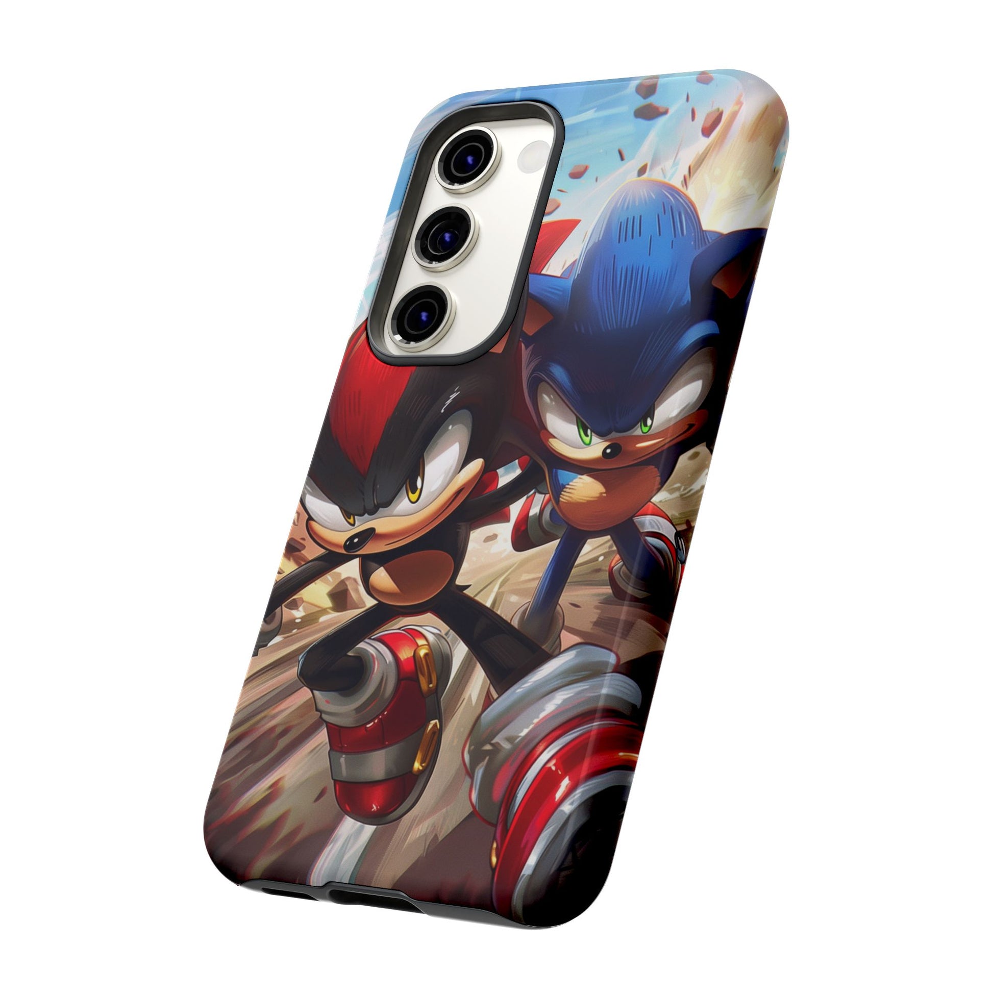 Sonic and Shadow Phone Case, Sonic and Shadow, Tough Android Case, Fun Video Game Phone Case, Retro Game Case, SEGA Video Game Android Case