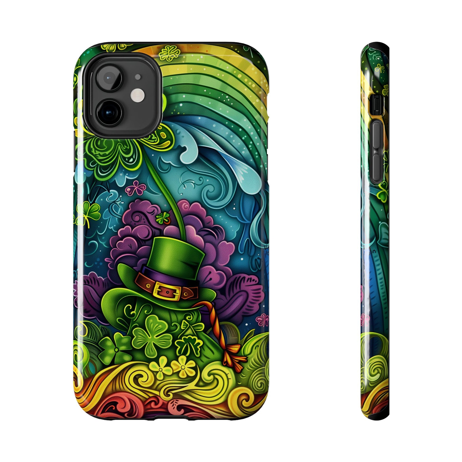 St. Patrick's Day Lucky Phone Case, Green Shamrock Protective Cover, Durable Irish Luck Phone Accessory, Holiday Gift Idea